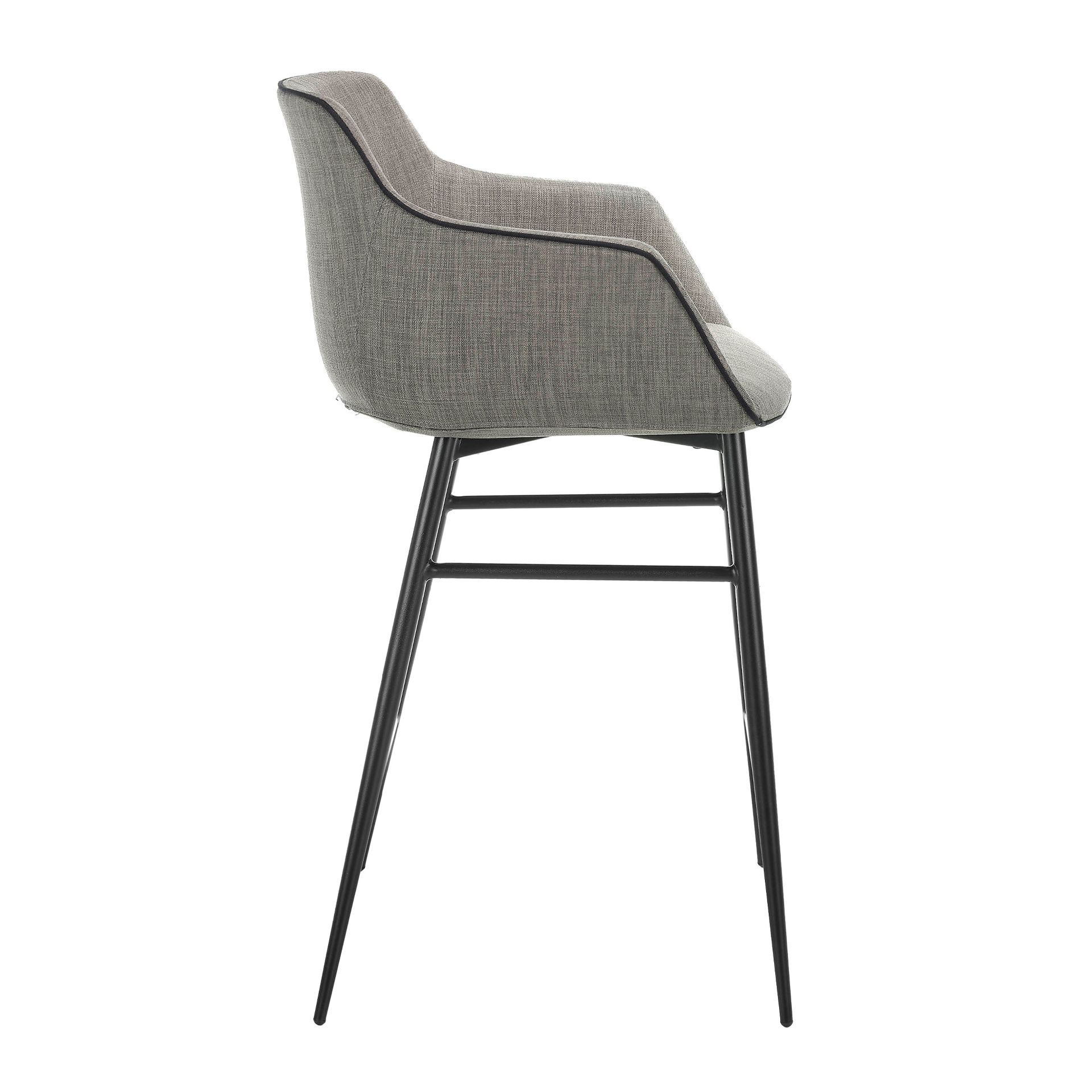 Grey fabric stool