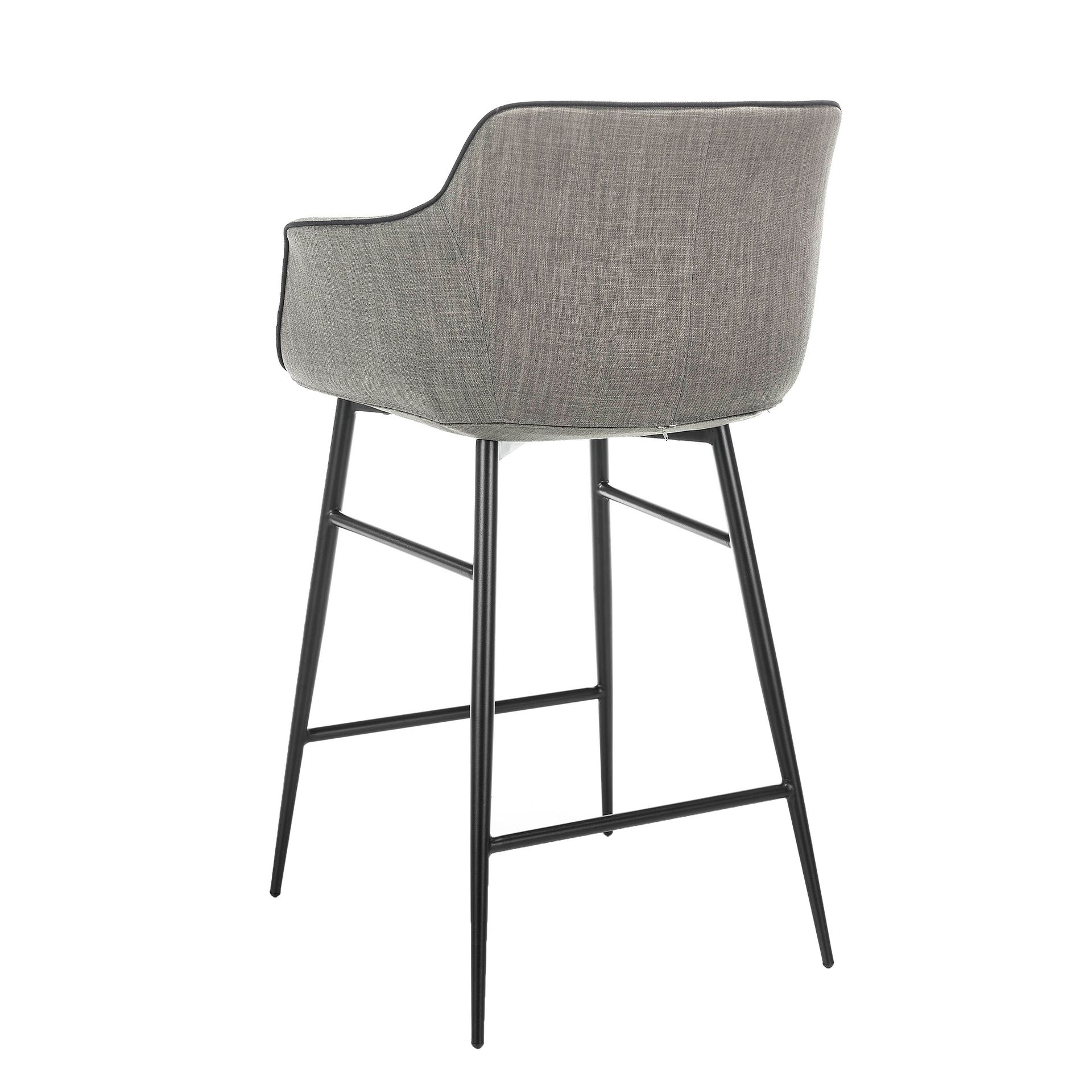 Grey fabric stool