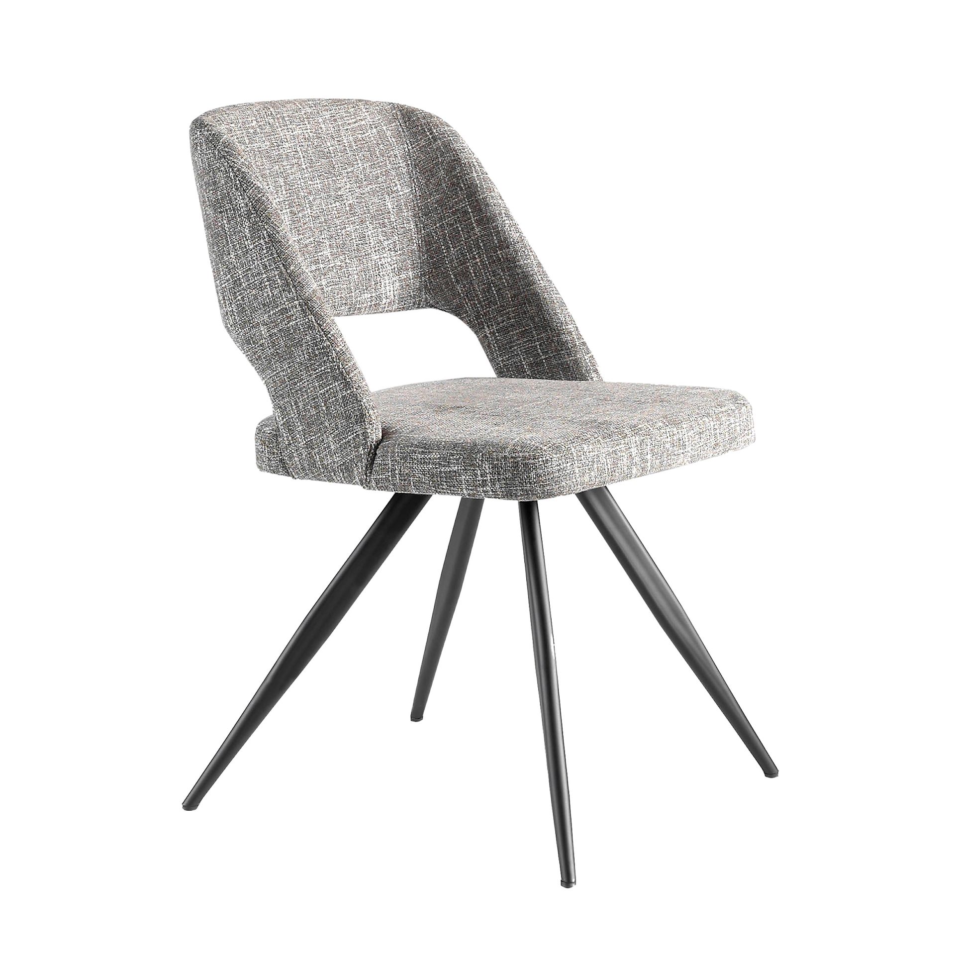 Grey fabric swivel chair