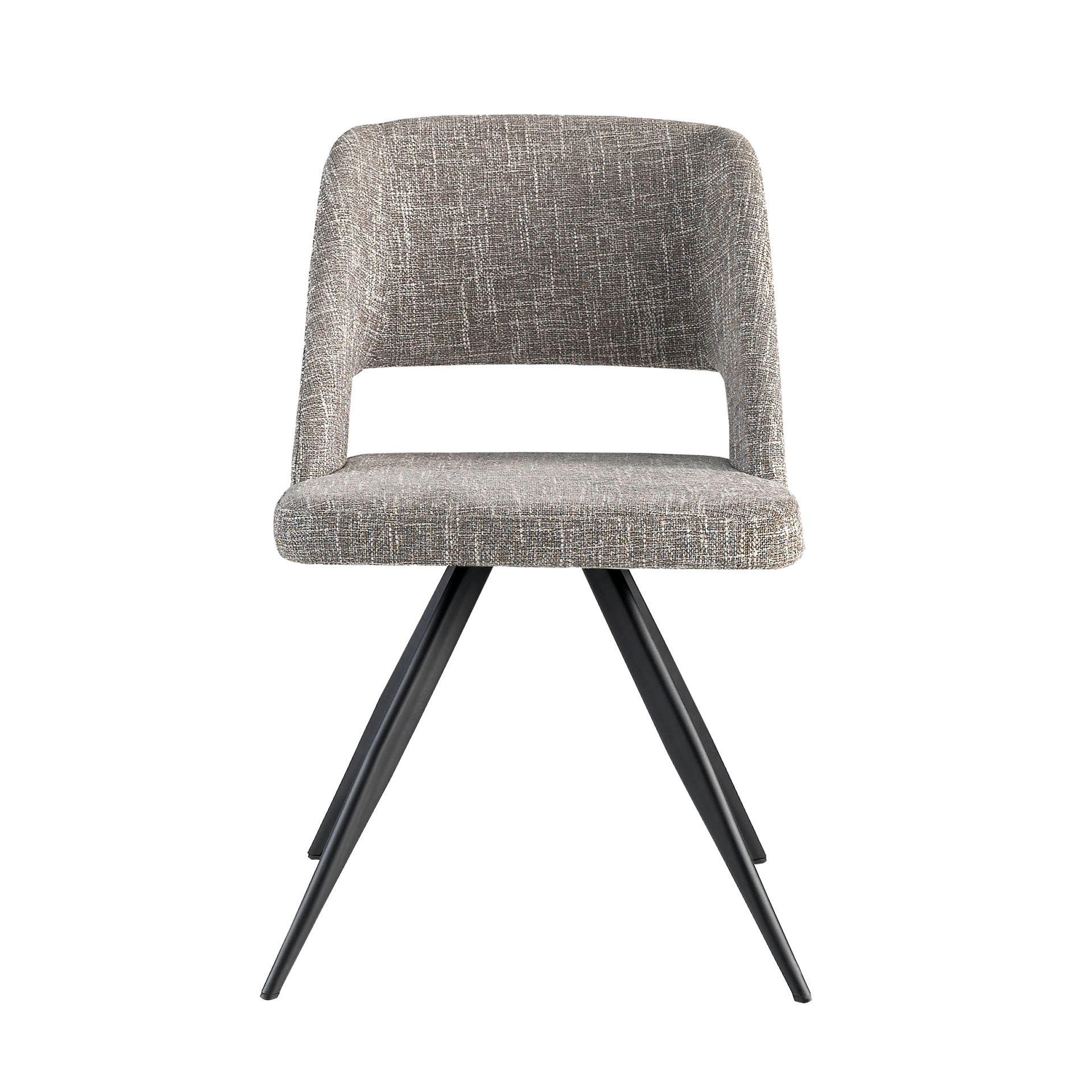 Grey fabric swivel chair
