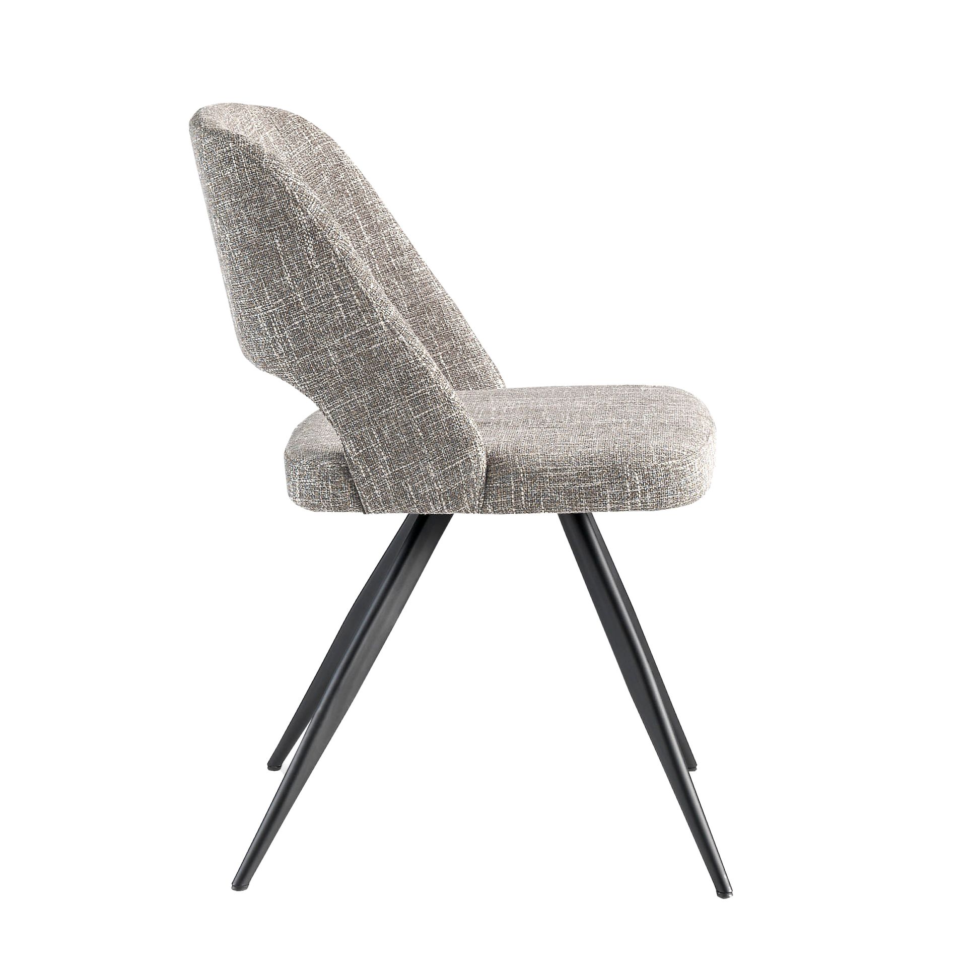 Grey fabric swivel chair