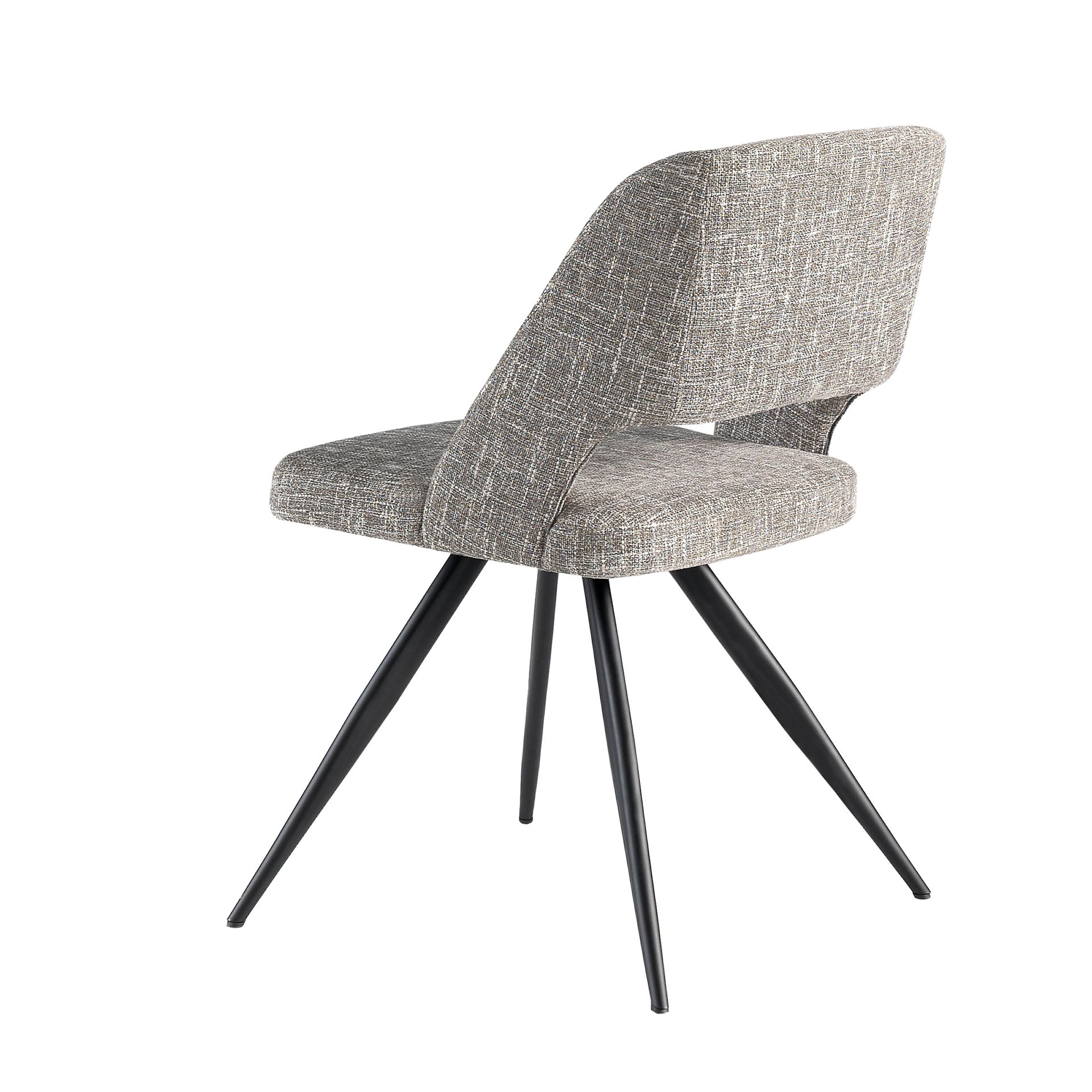 Grey fabric swivel chair