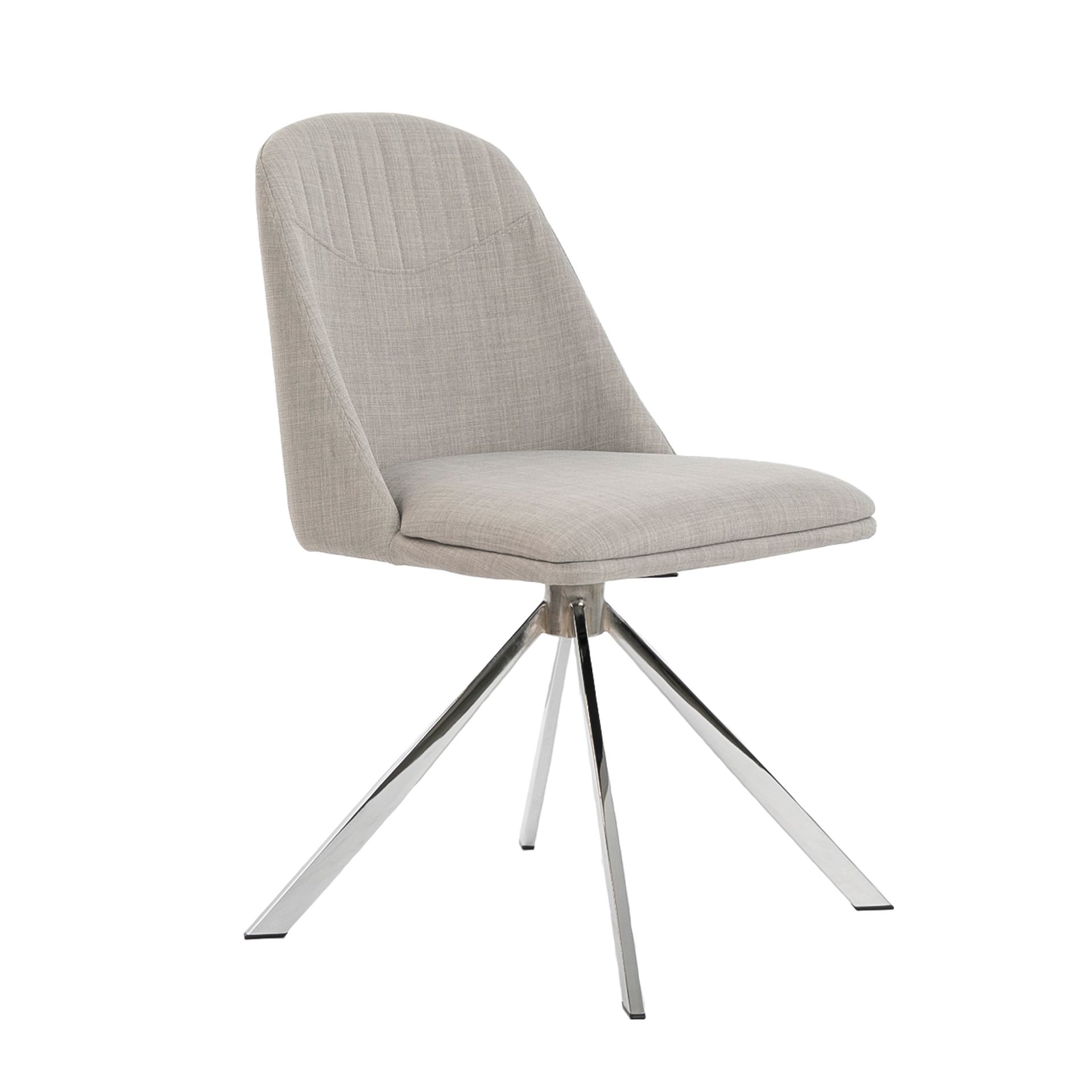 Grey fabric swivel chair