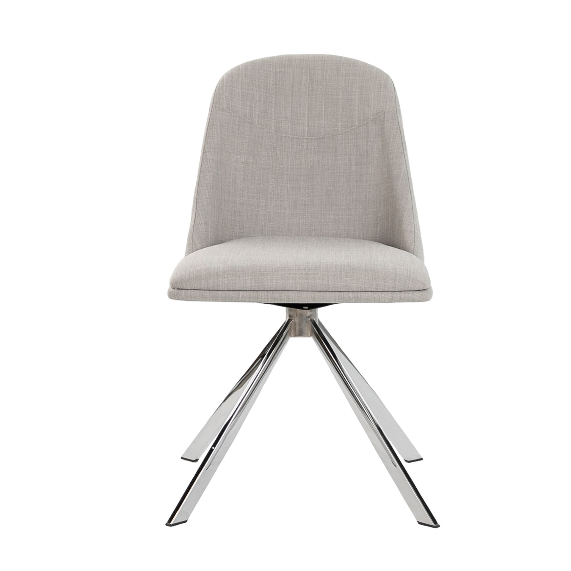 Grey fabric swivel chair