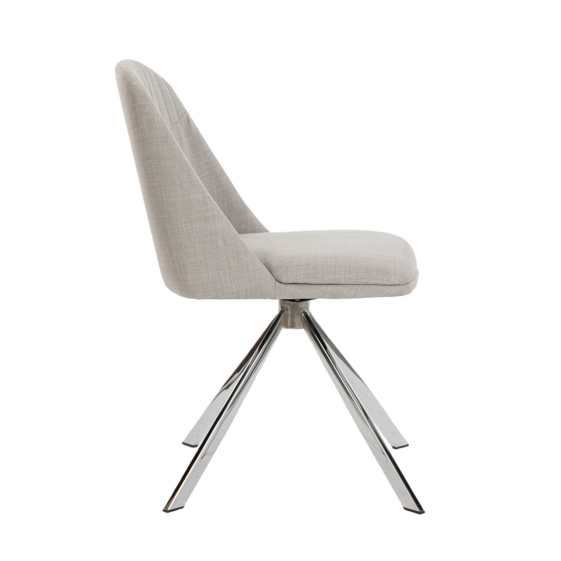 Grey fabric swivel chair