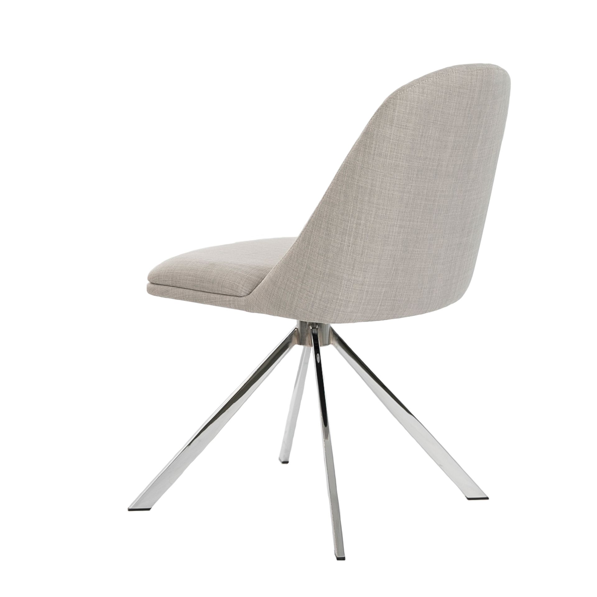 Grey fabric swivel chair