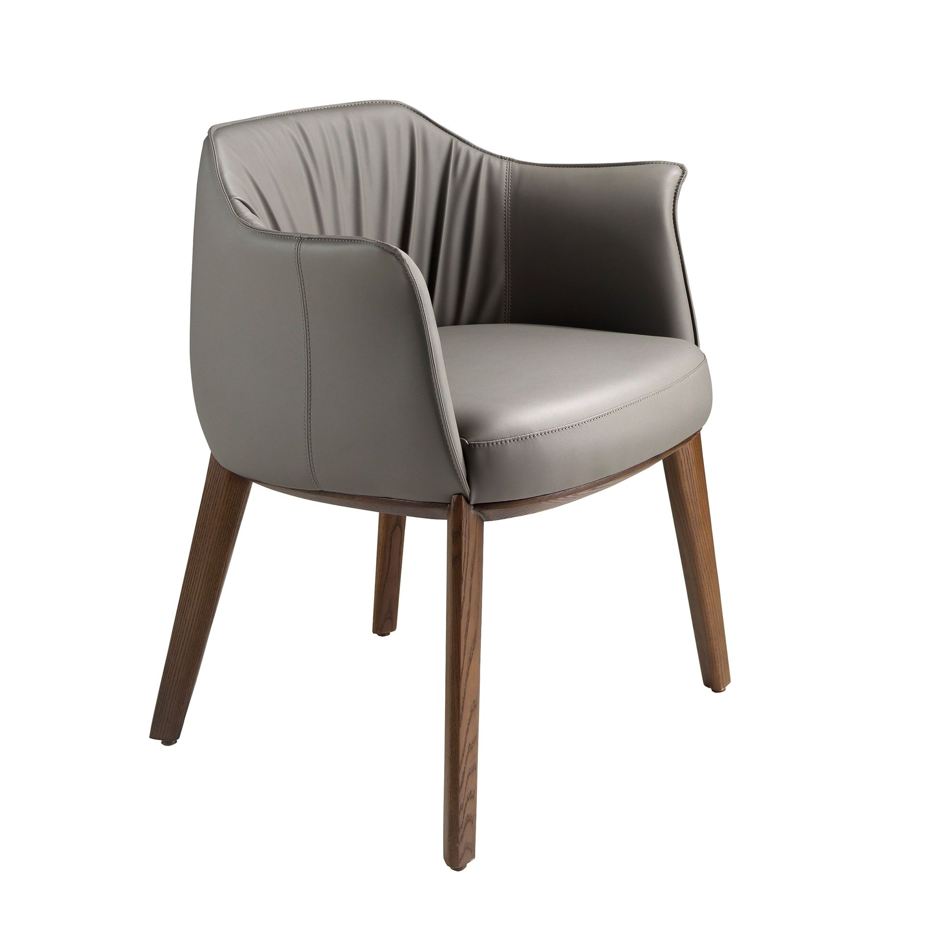 Grey leatherette chair