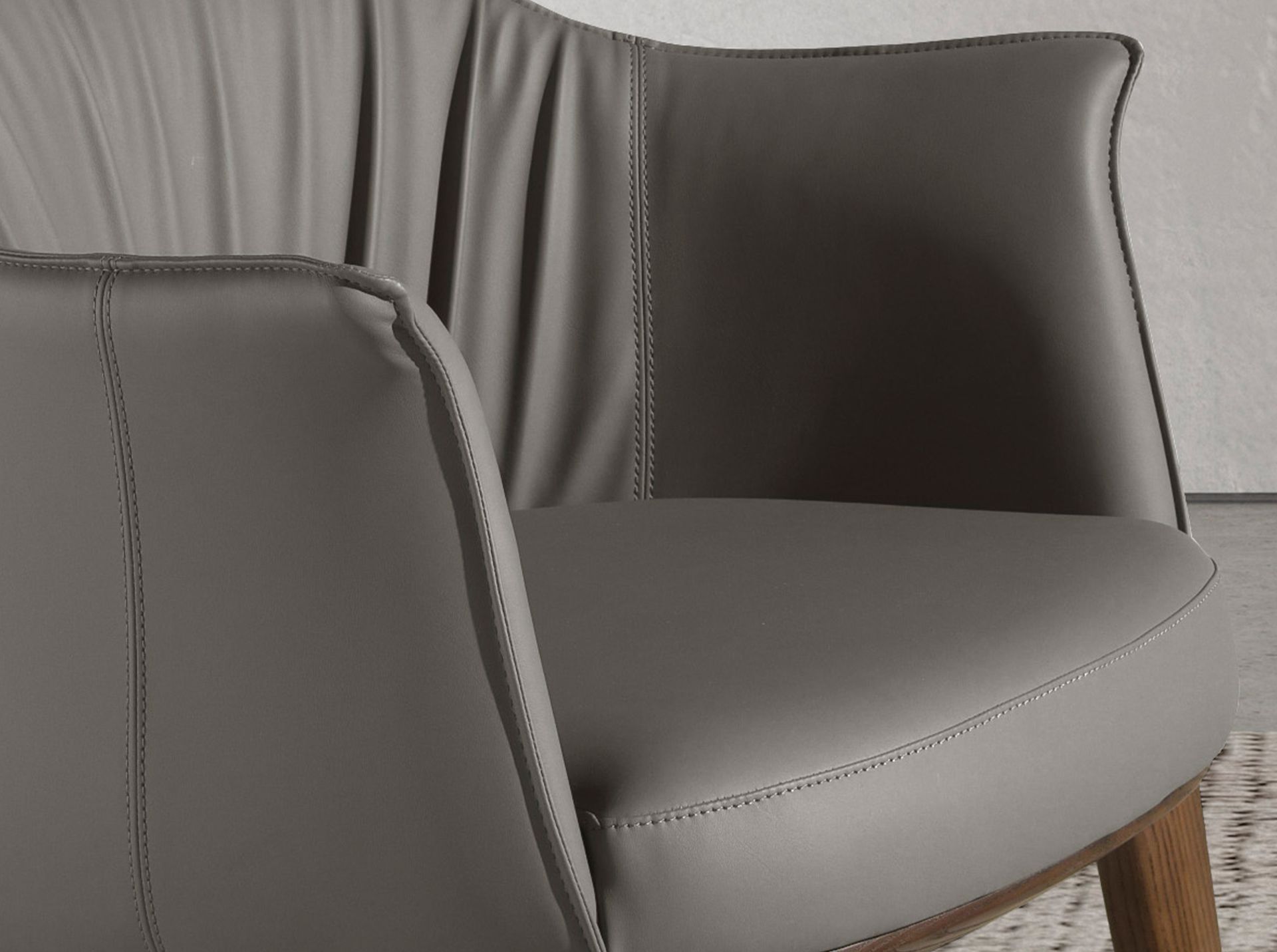 Grey leatherette chair