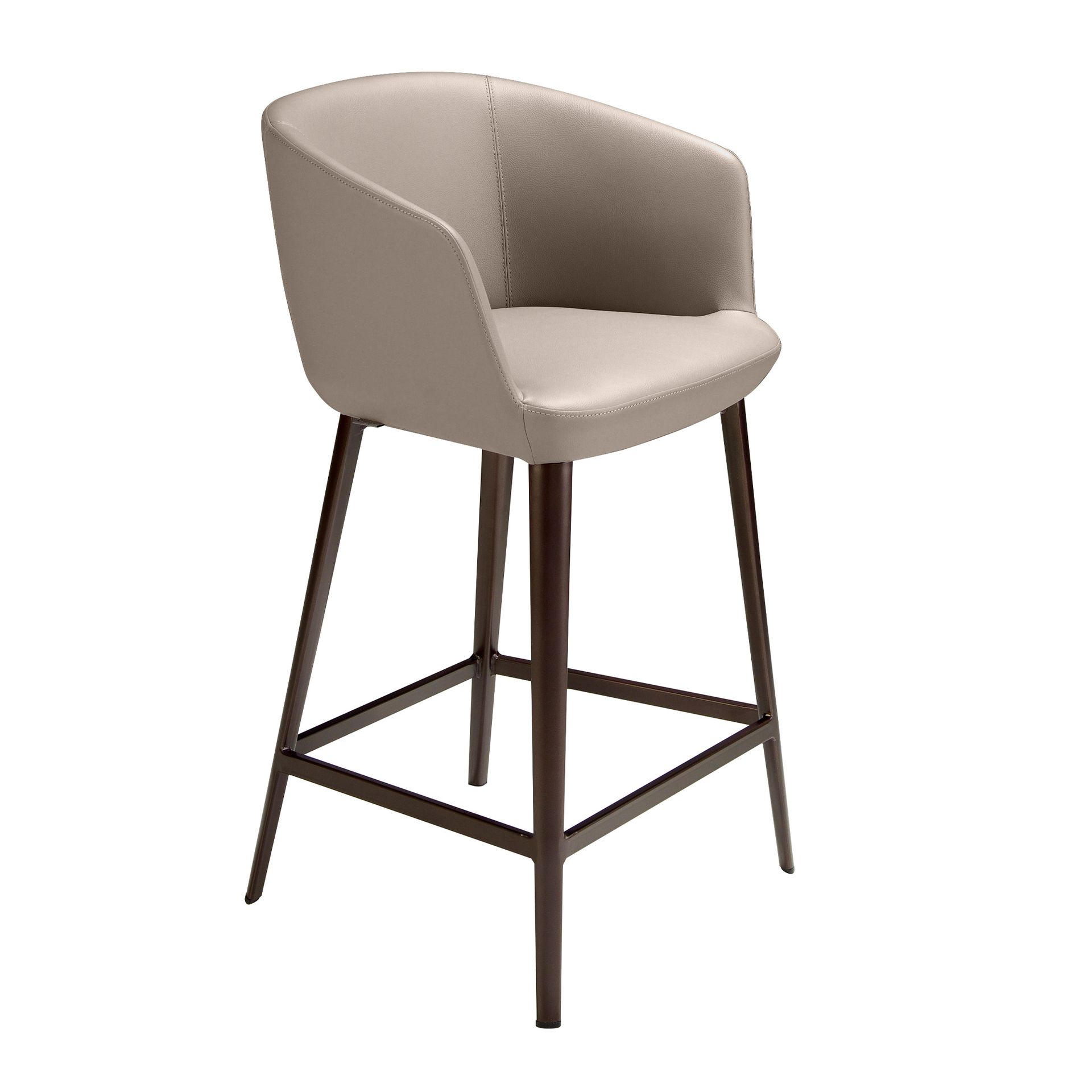 Grey leatherette stool
