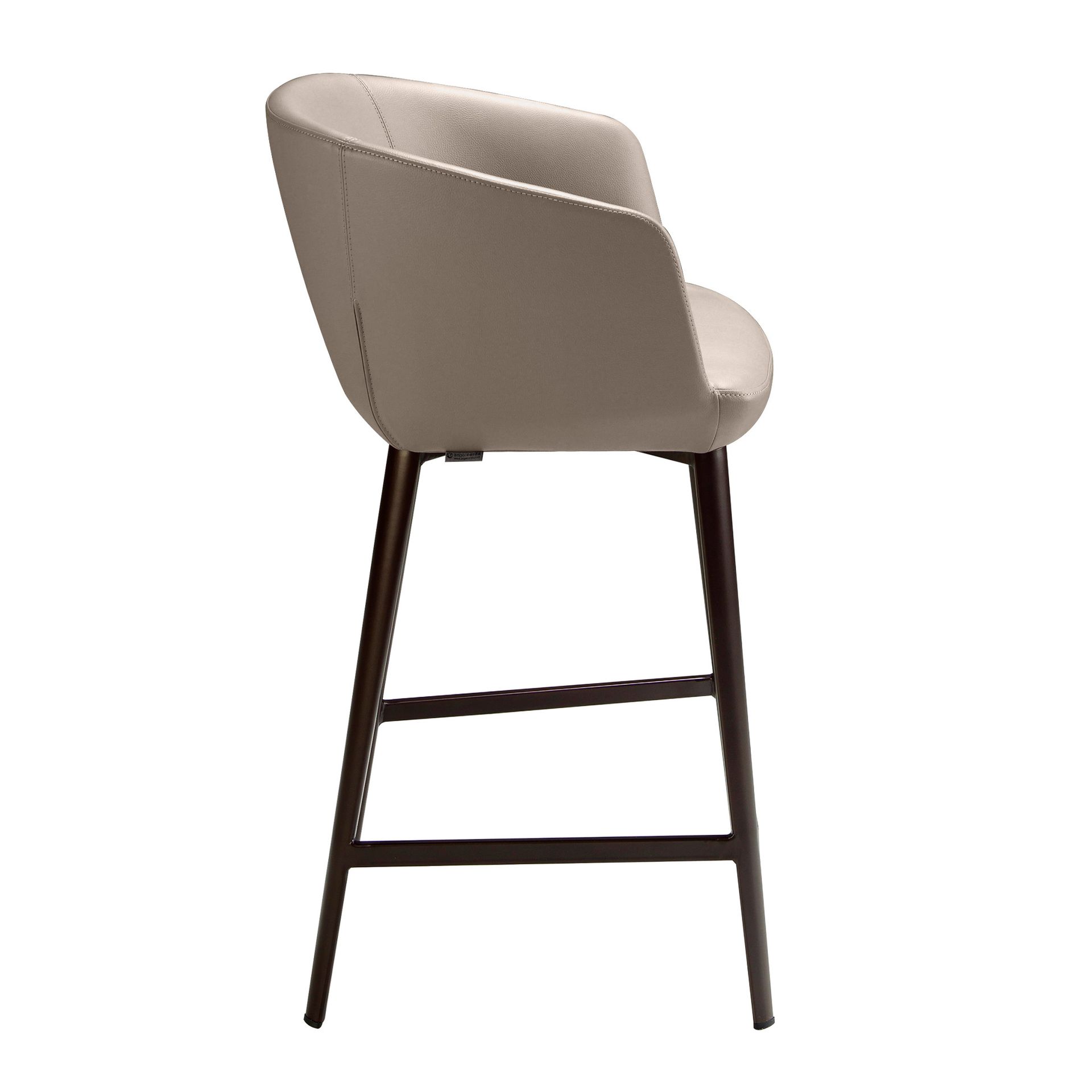 Grey leatherette stool