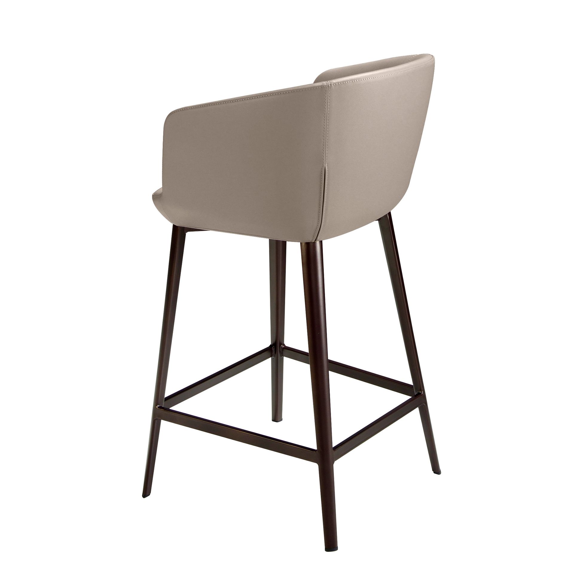 Grey leatherette stool