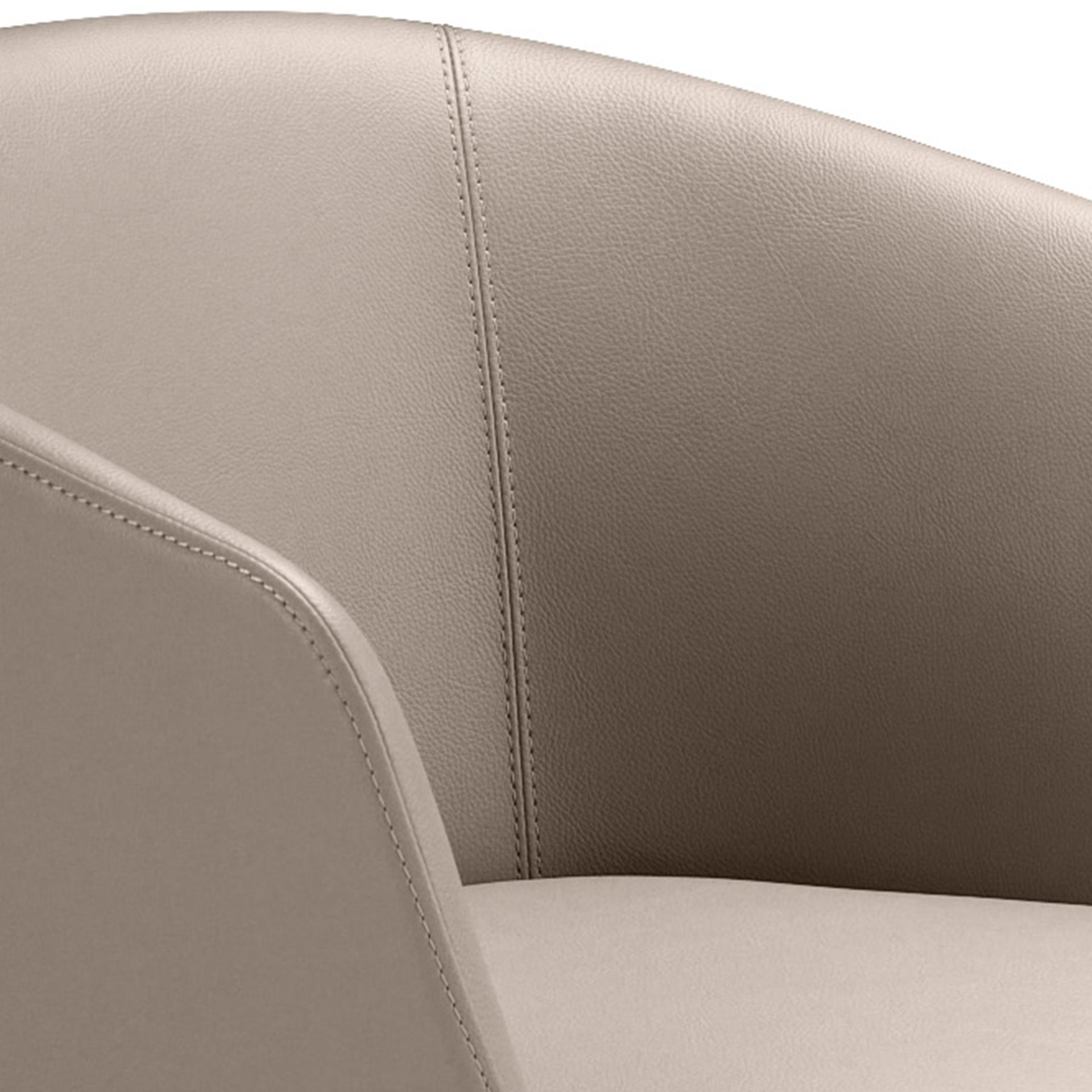 Grey leatherette stool