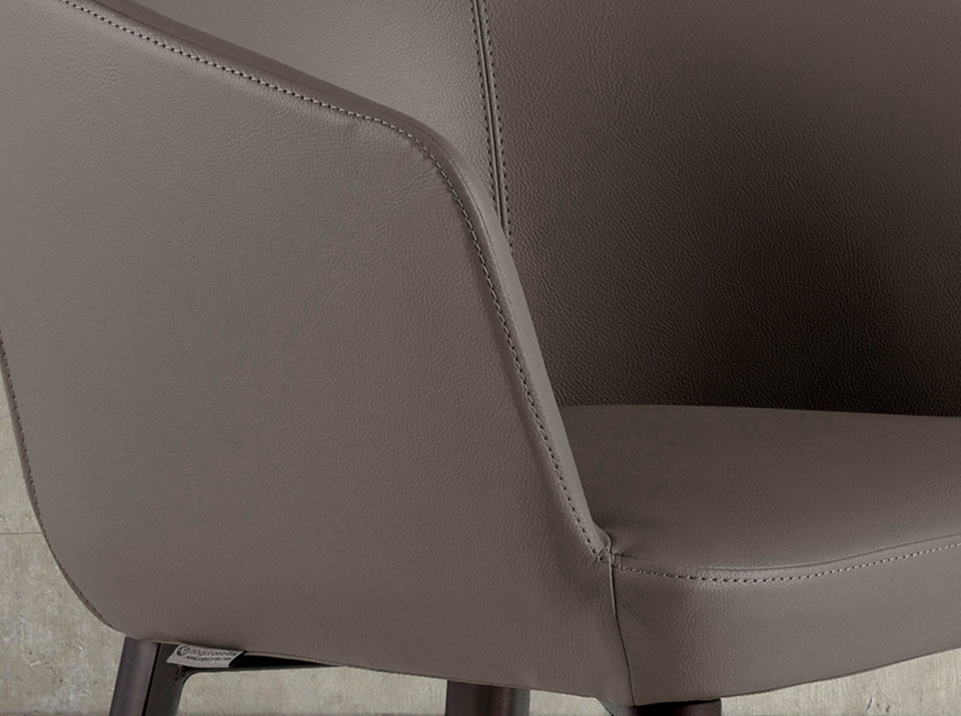 Grey leatherette stool