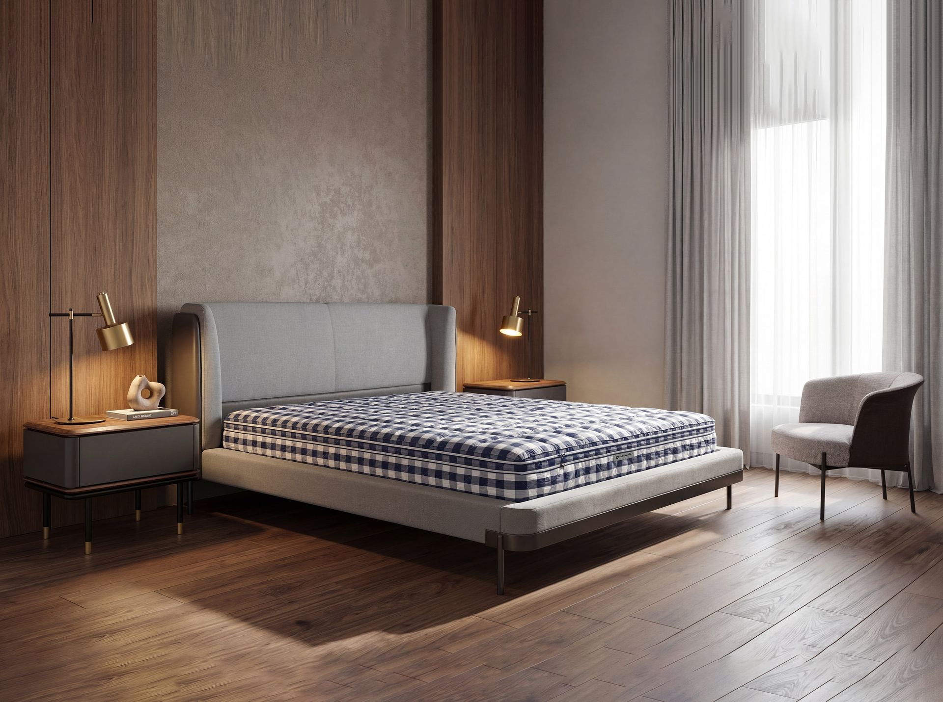 Hybrid mattress with natural latex and Cooltex pocket mini springs 180x200