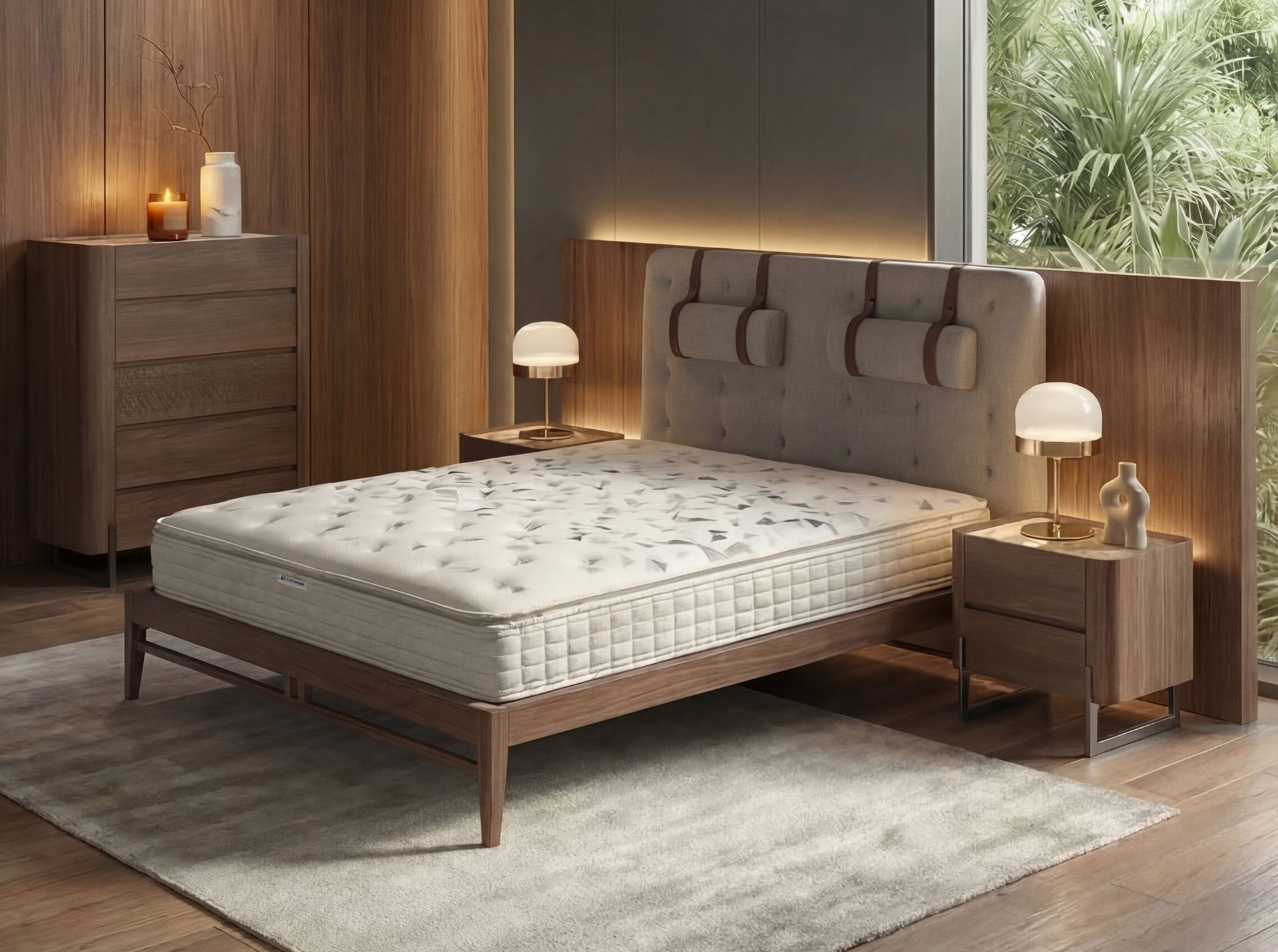 Hybrid mattress with natural latex and independent 7-zone pocket springs 160x200