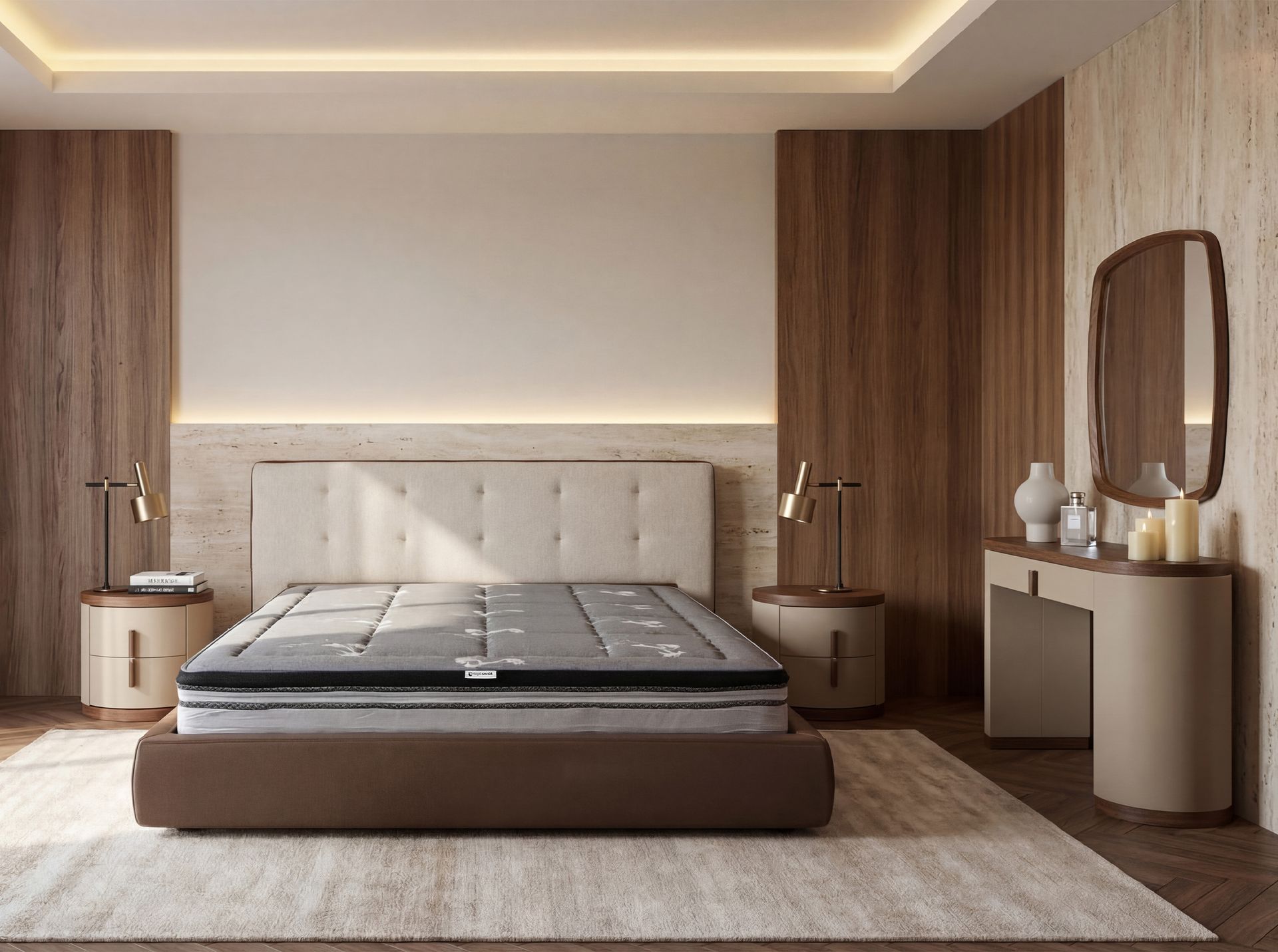 Hybrid mattress with natural latex and independent pocket springs 160x200