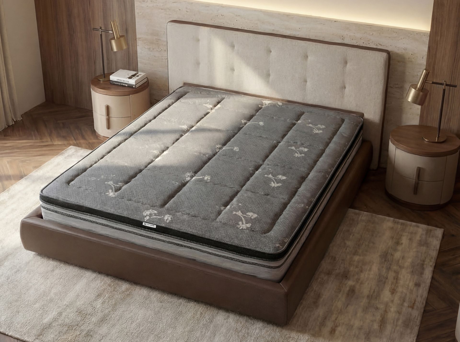 Hybrid mattress with natural latex and independent pocket springs 180x200