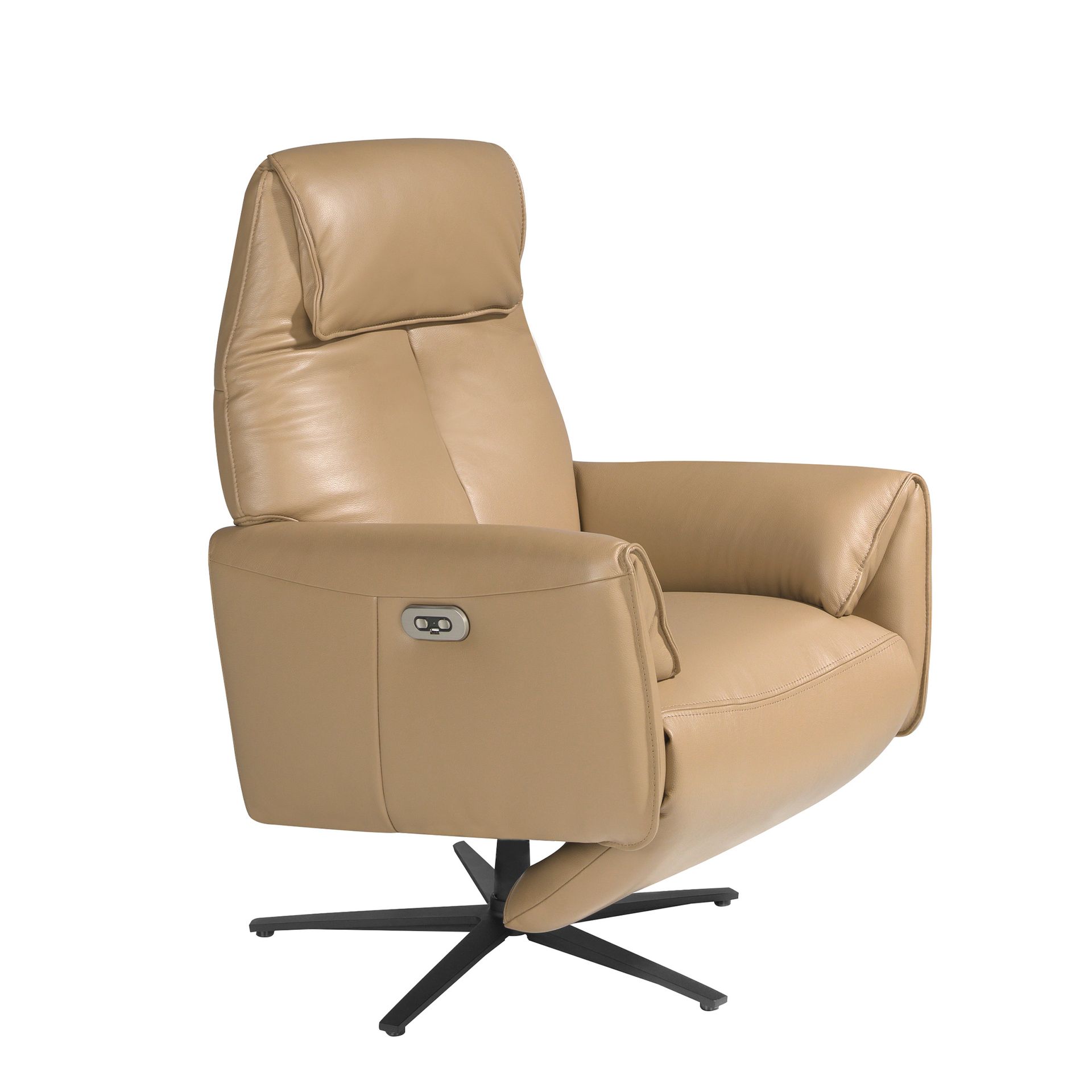 Leather swivel relax armchair arena