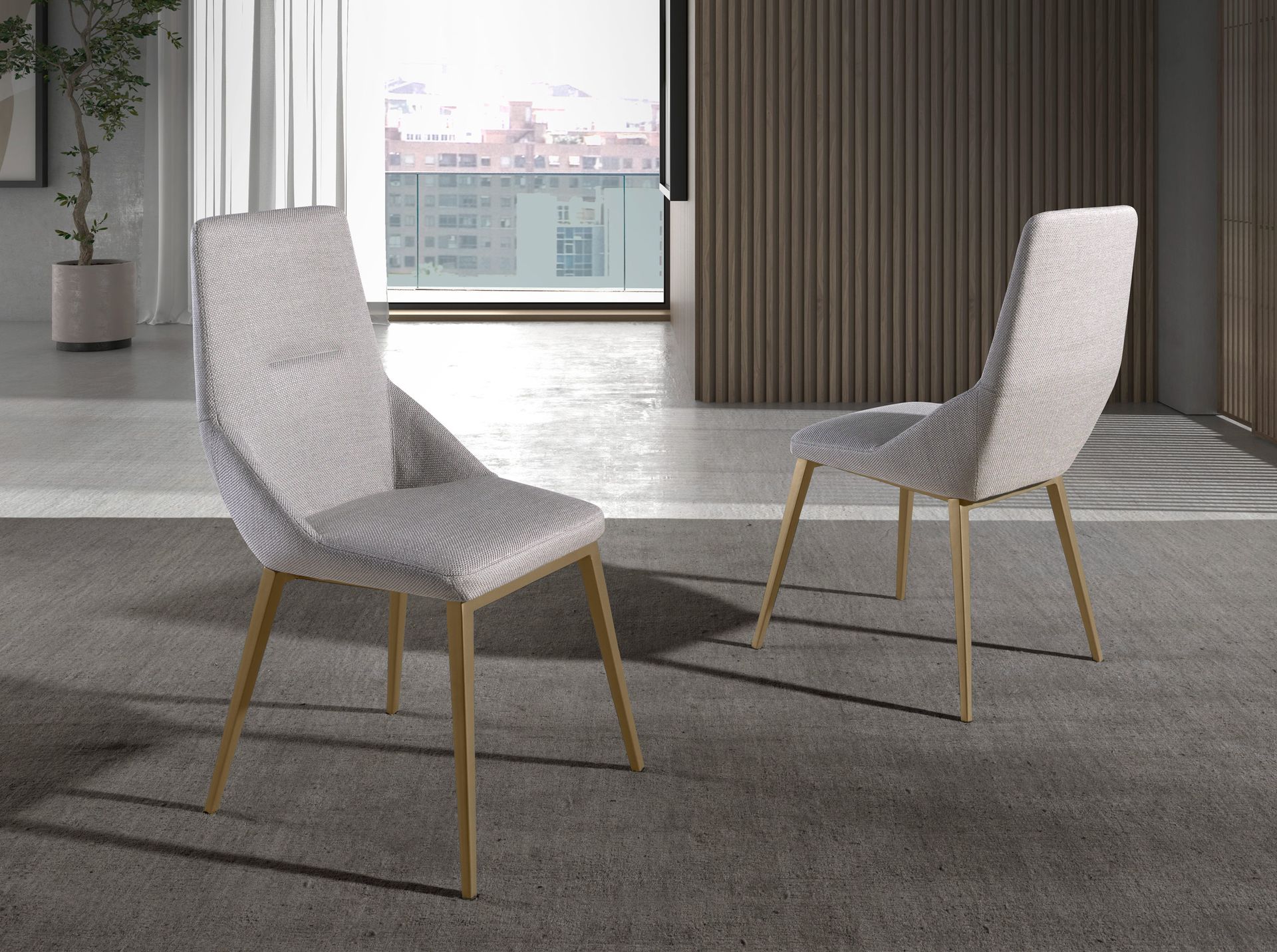 Light grey fabric chair