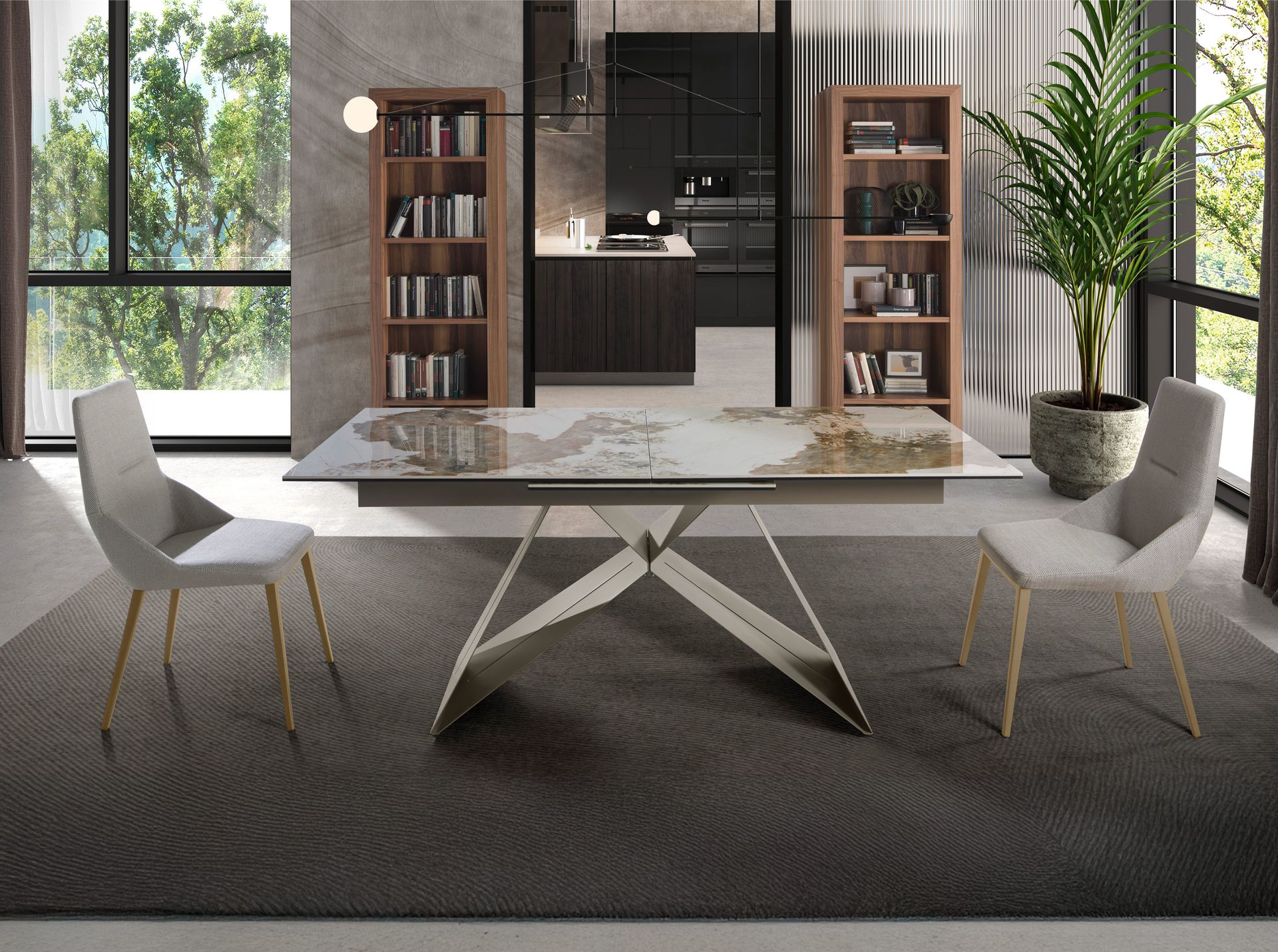 Light grey fabric chair