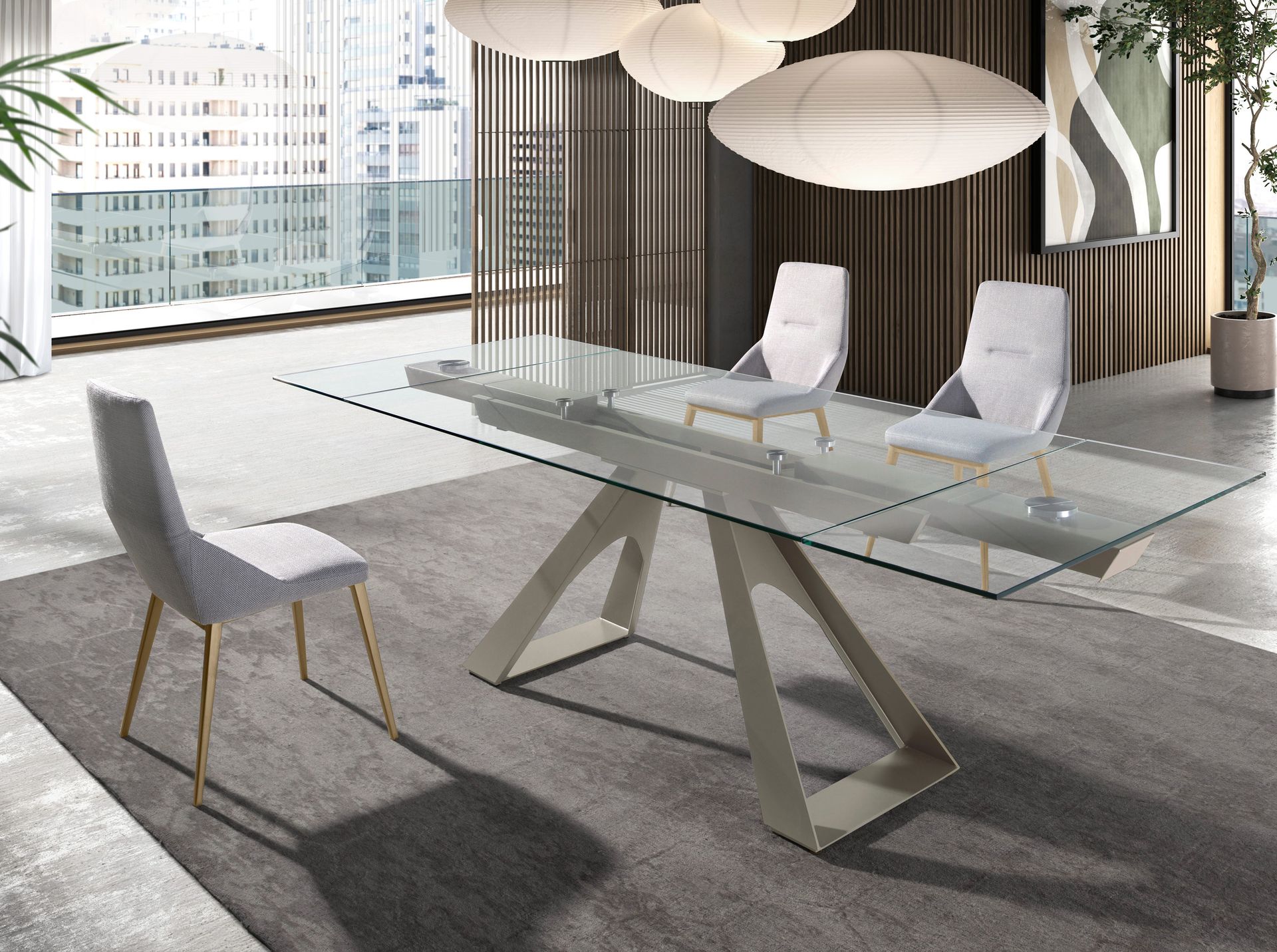 Light grey fabric chair