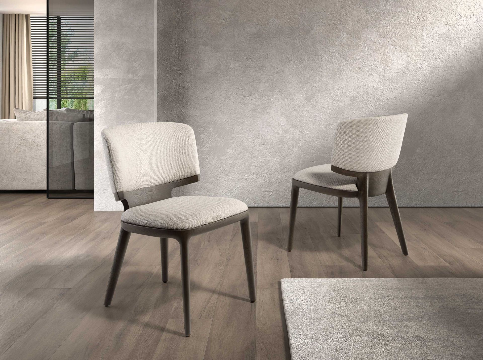 Light grey fabric chair