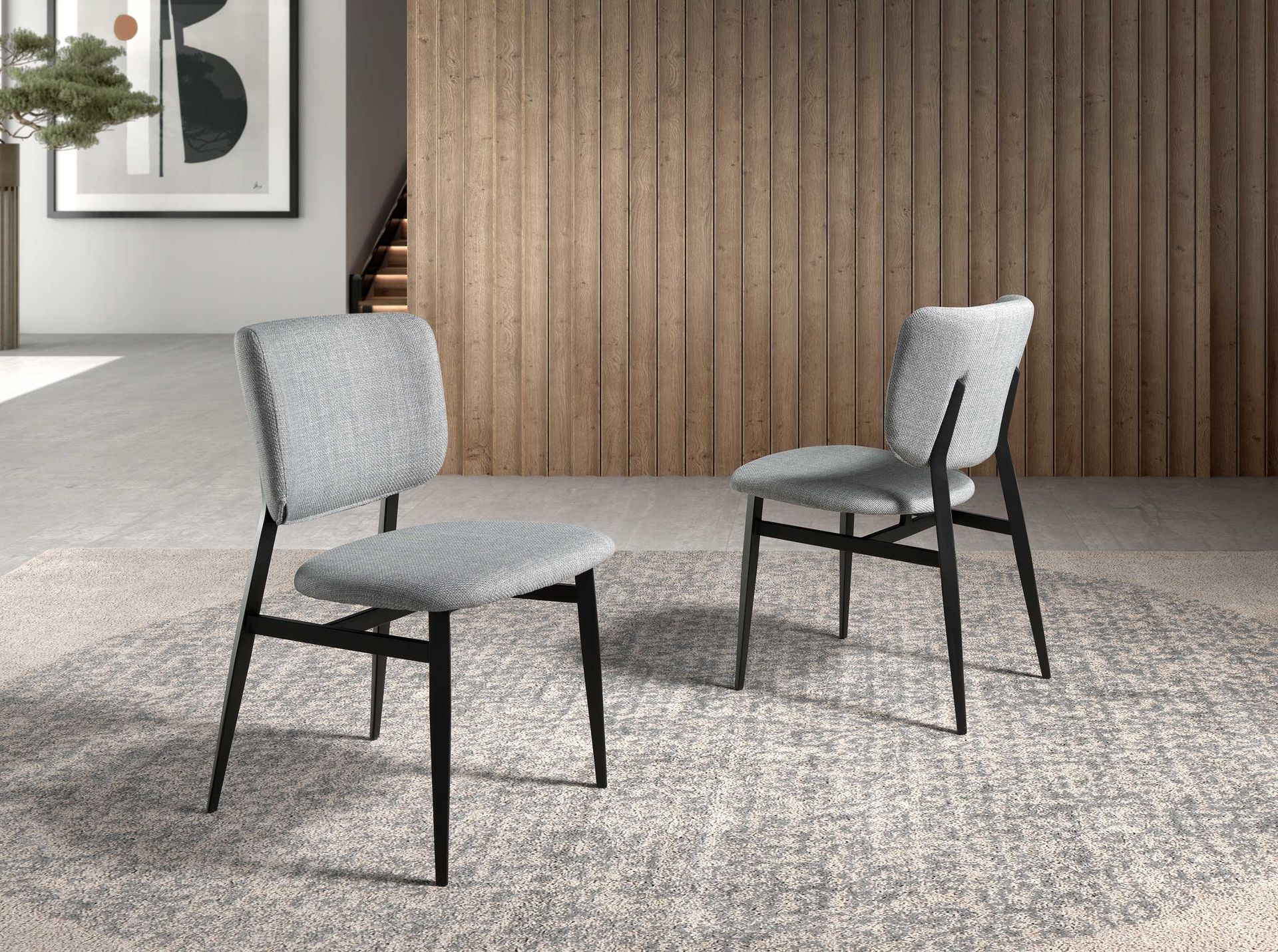 Light grey fabric chair