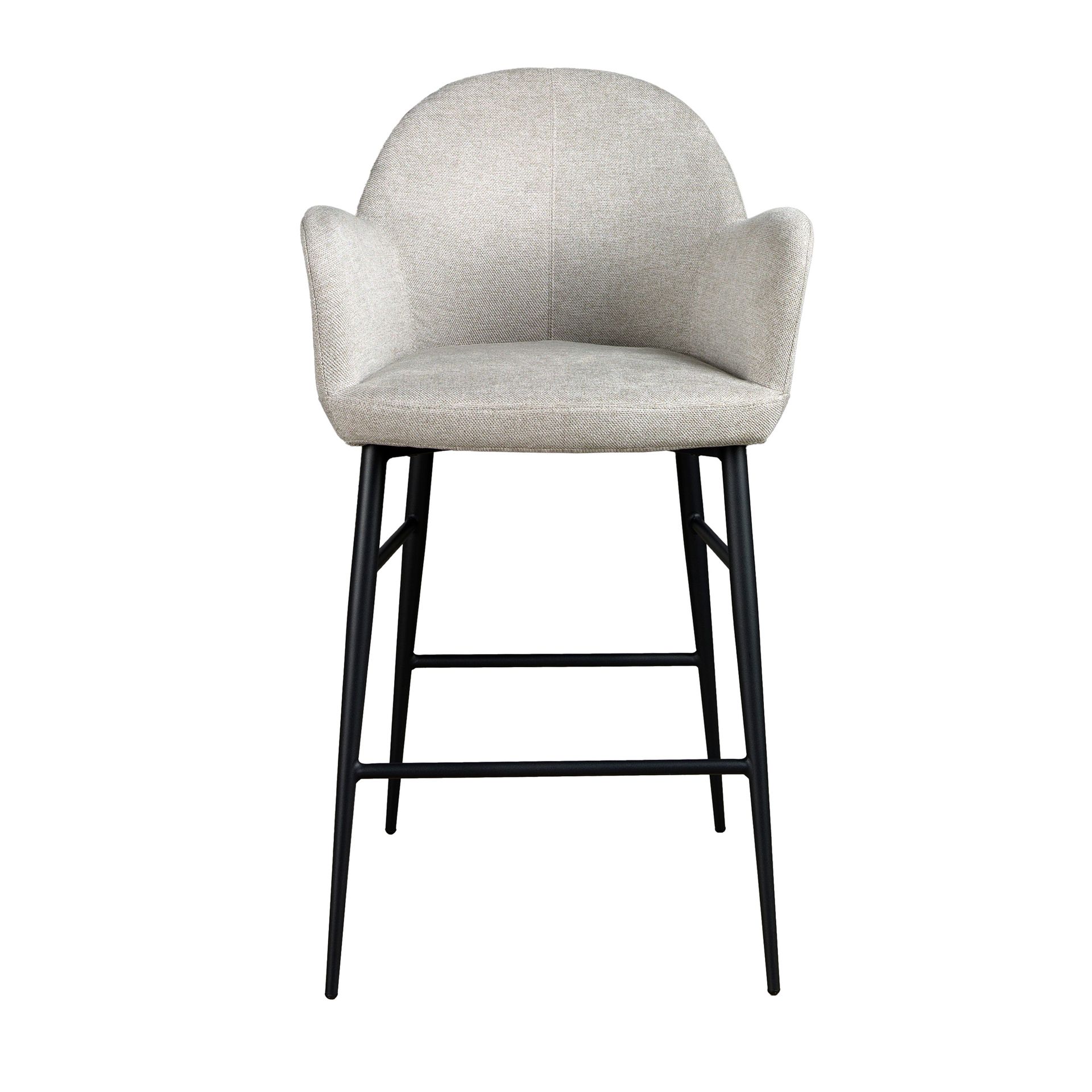 Light grey fabric stool