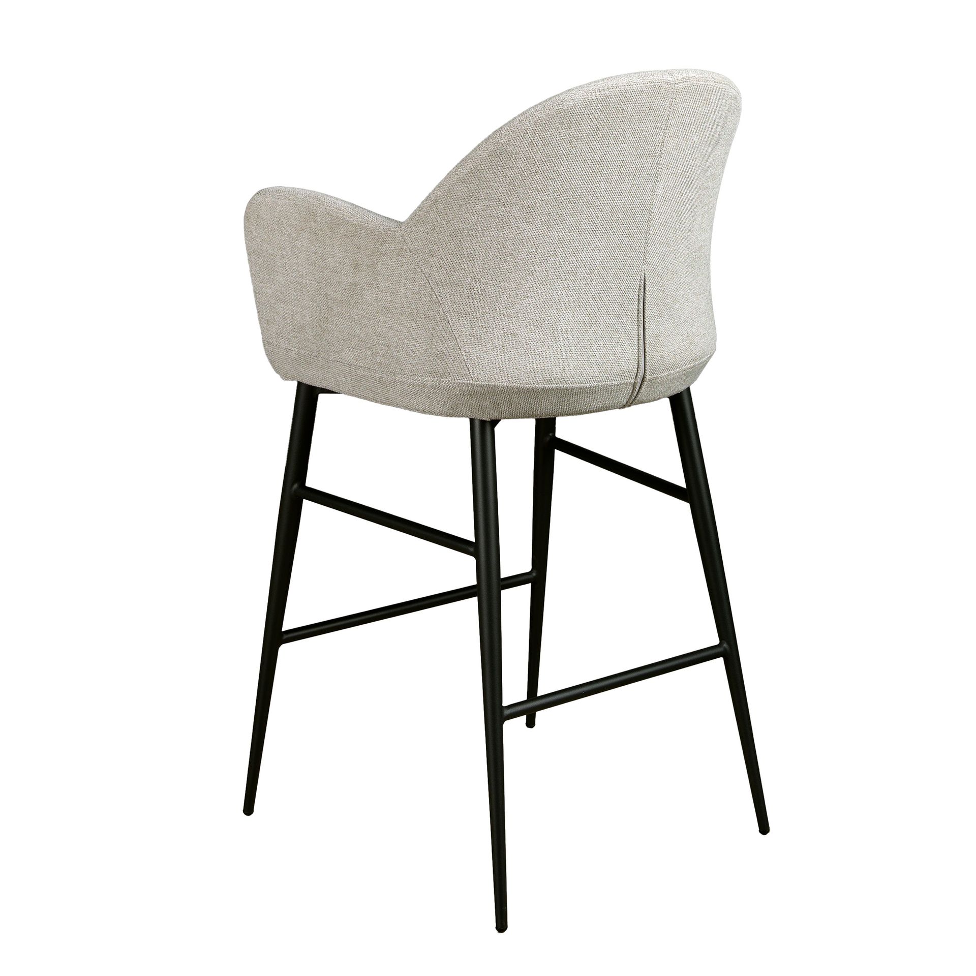 Light grey fabric stool