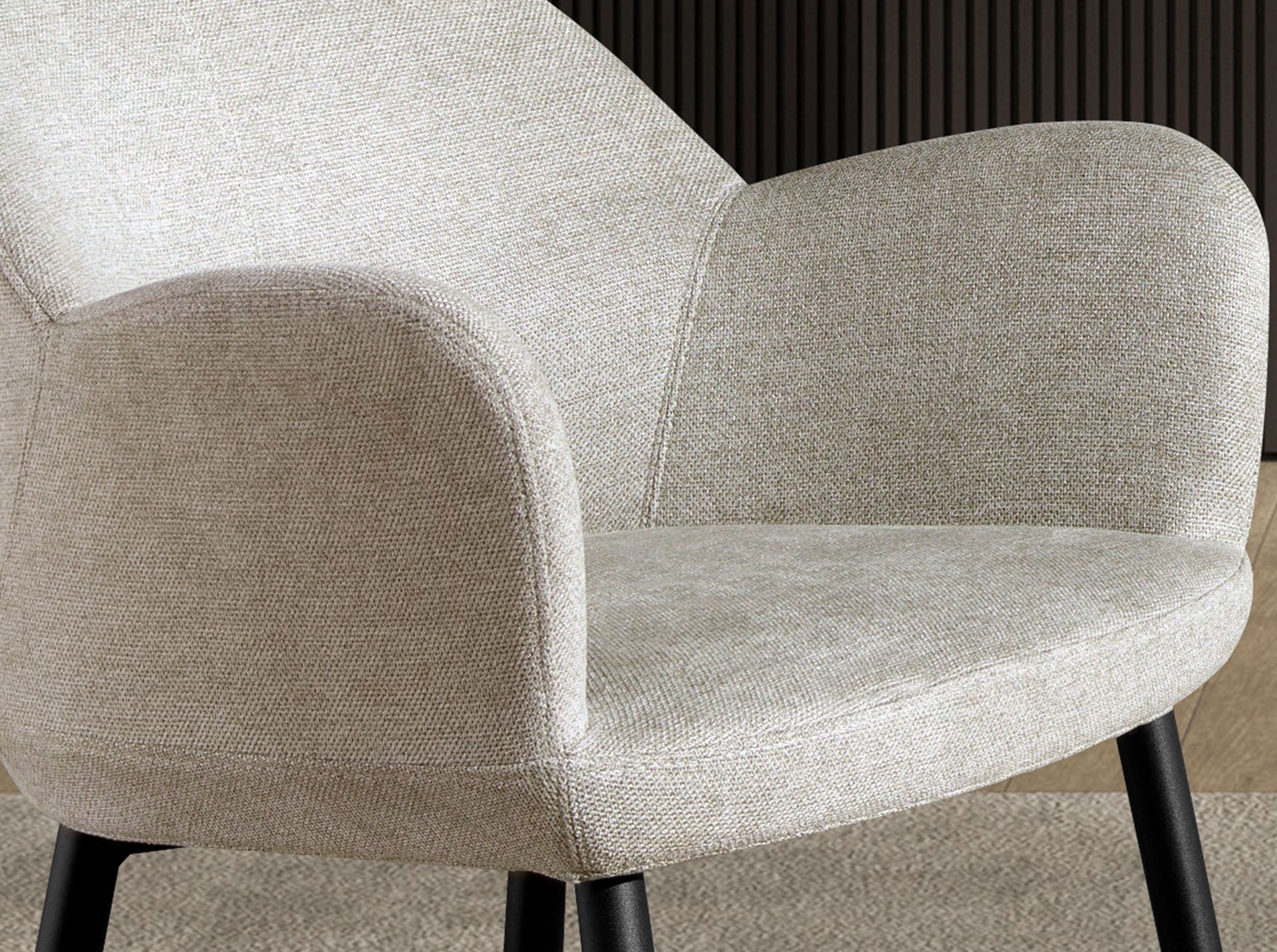 Light grey fabric stool