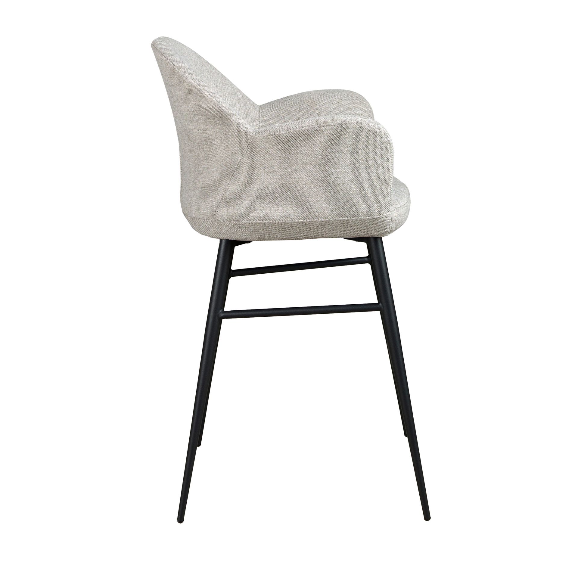 Light grey fabric stool