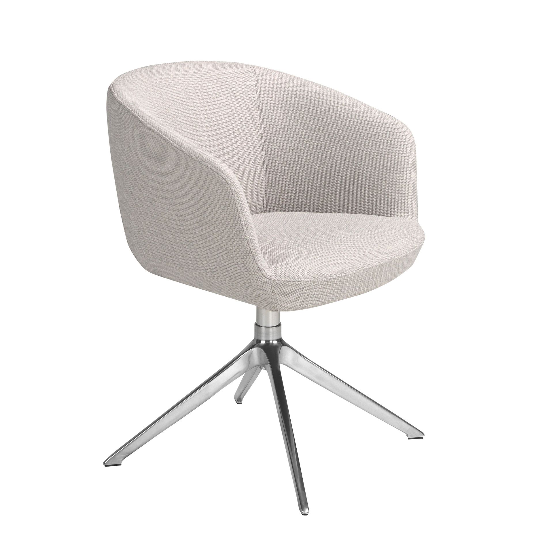 Light grey fabric swivel chair