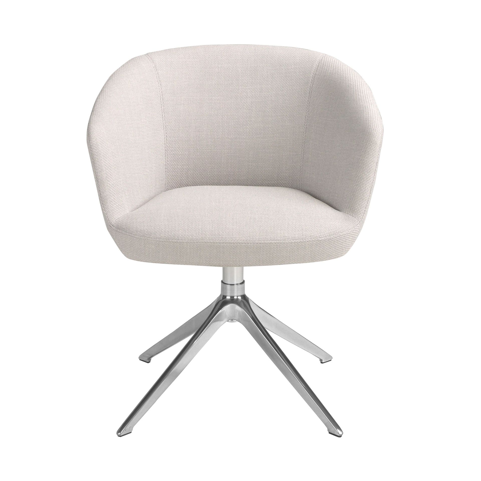 Light grey fabric swivel chair