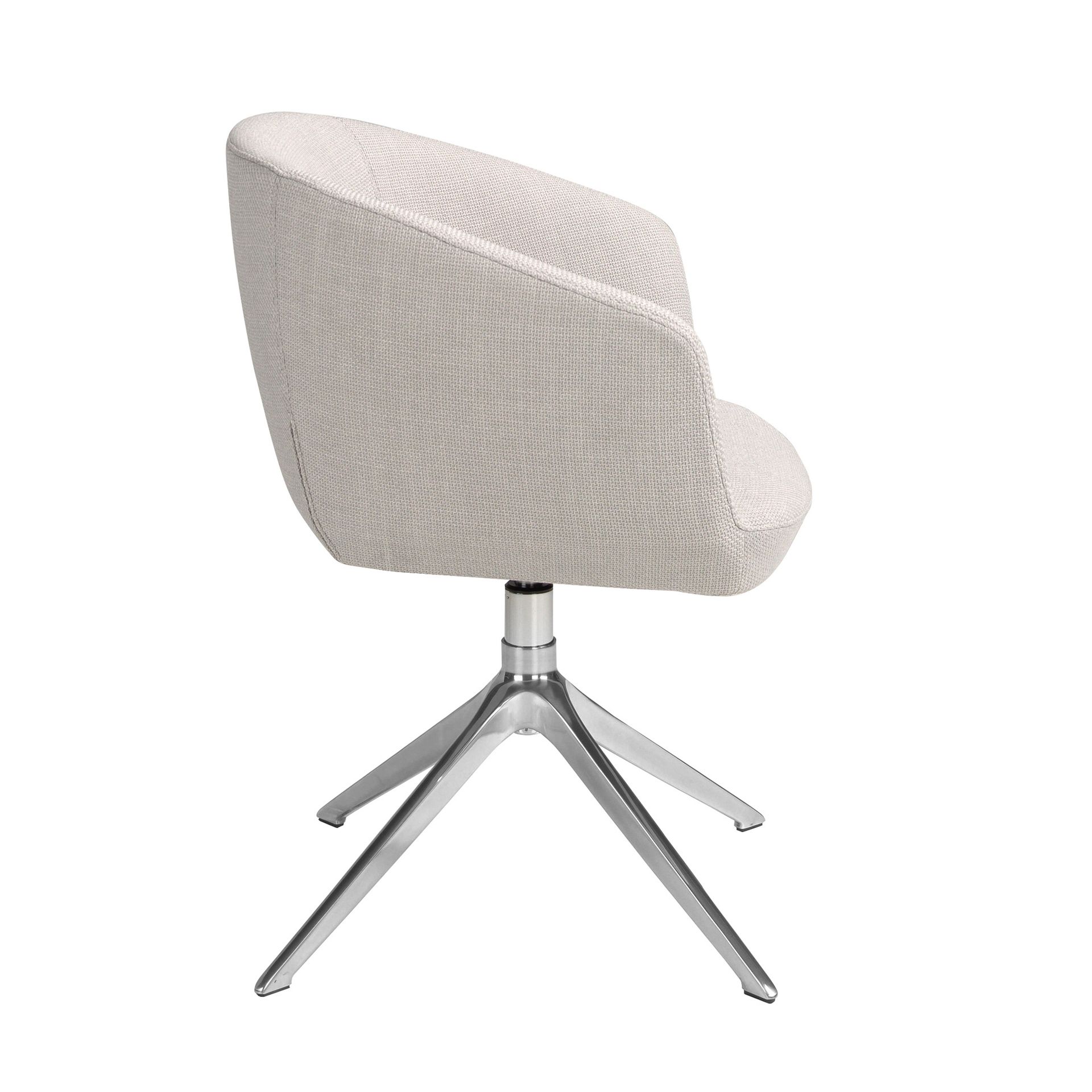 Light grey fabric swivel chair