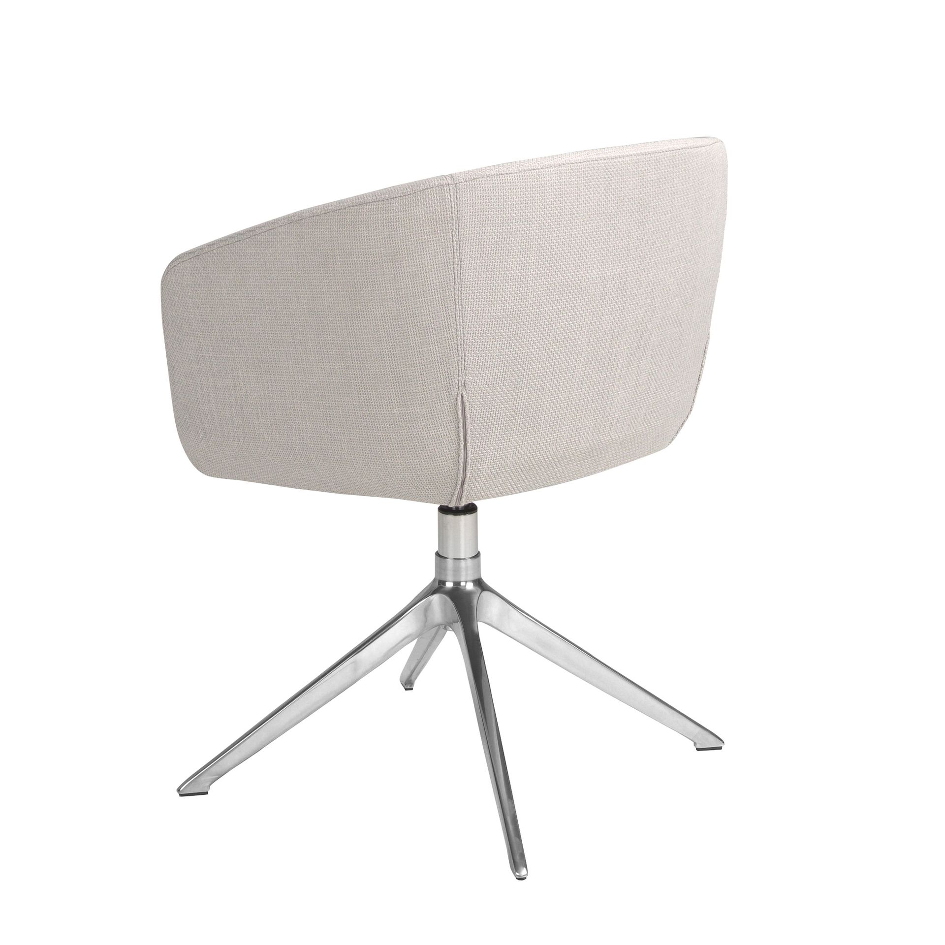 Light grey fabric swivel chair