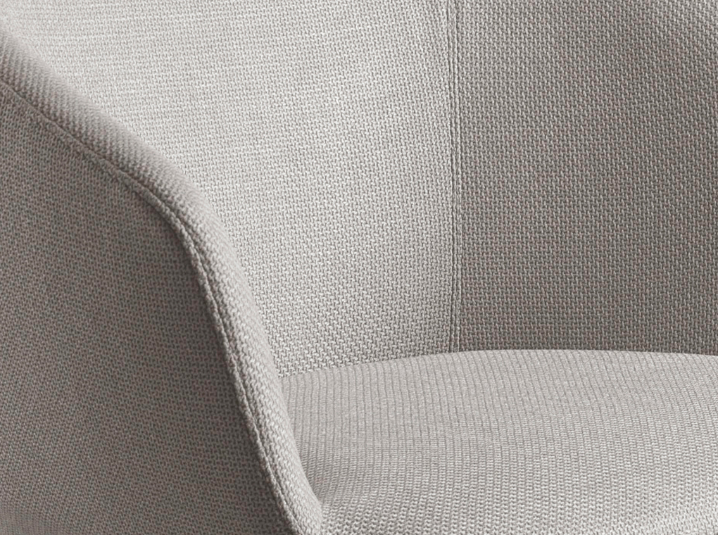 Light grey fabric swivel chair