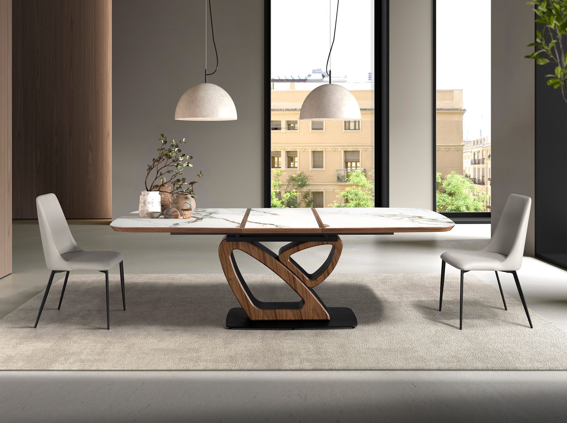 Light grey leatherette chair