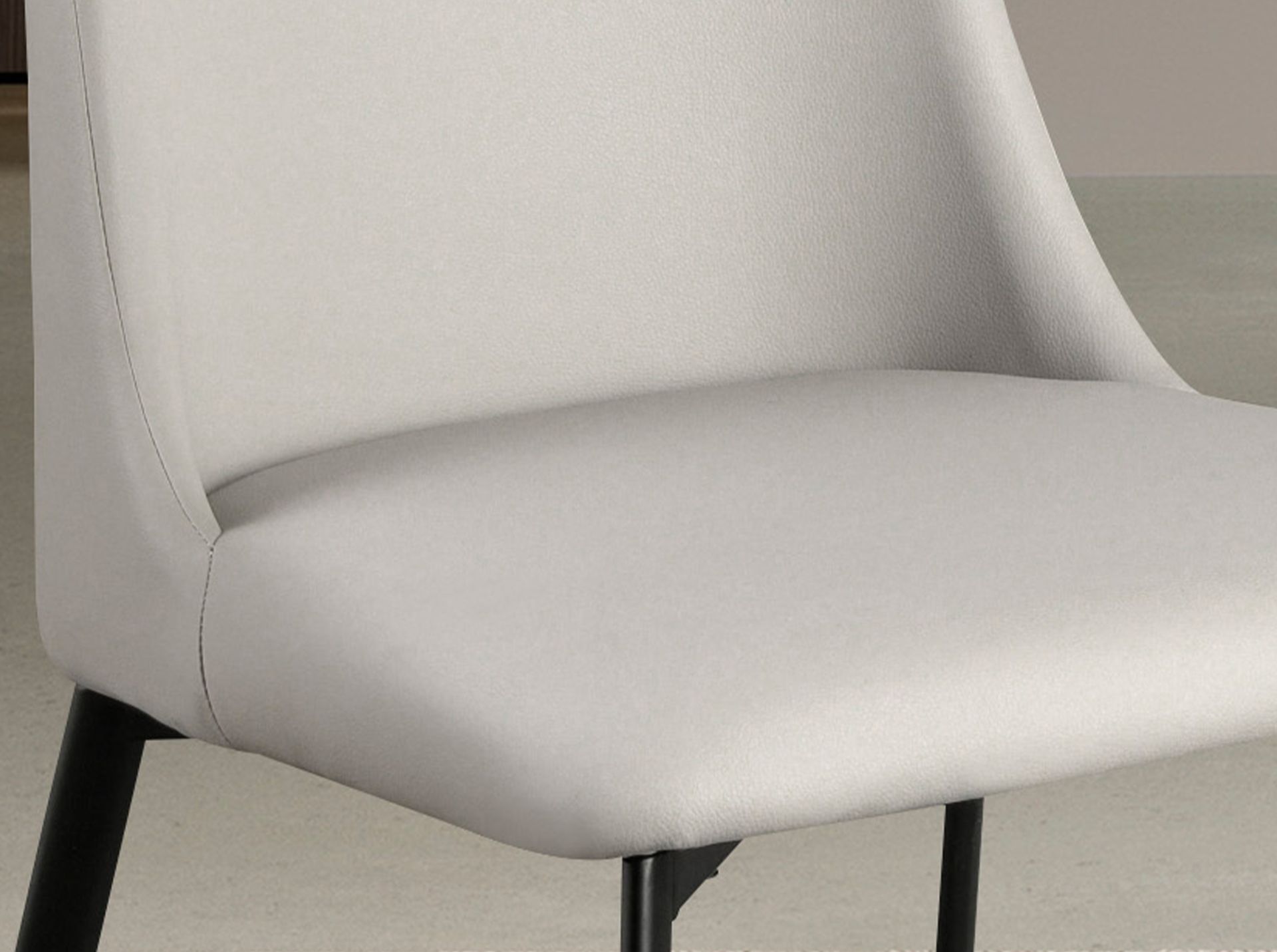 Light grey leatherette chair