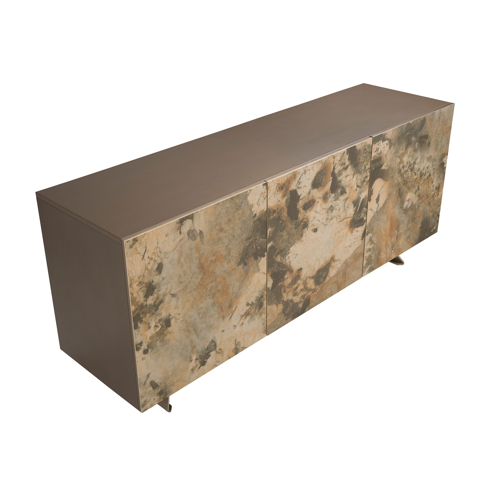 Metallic taupe wood sideboard