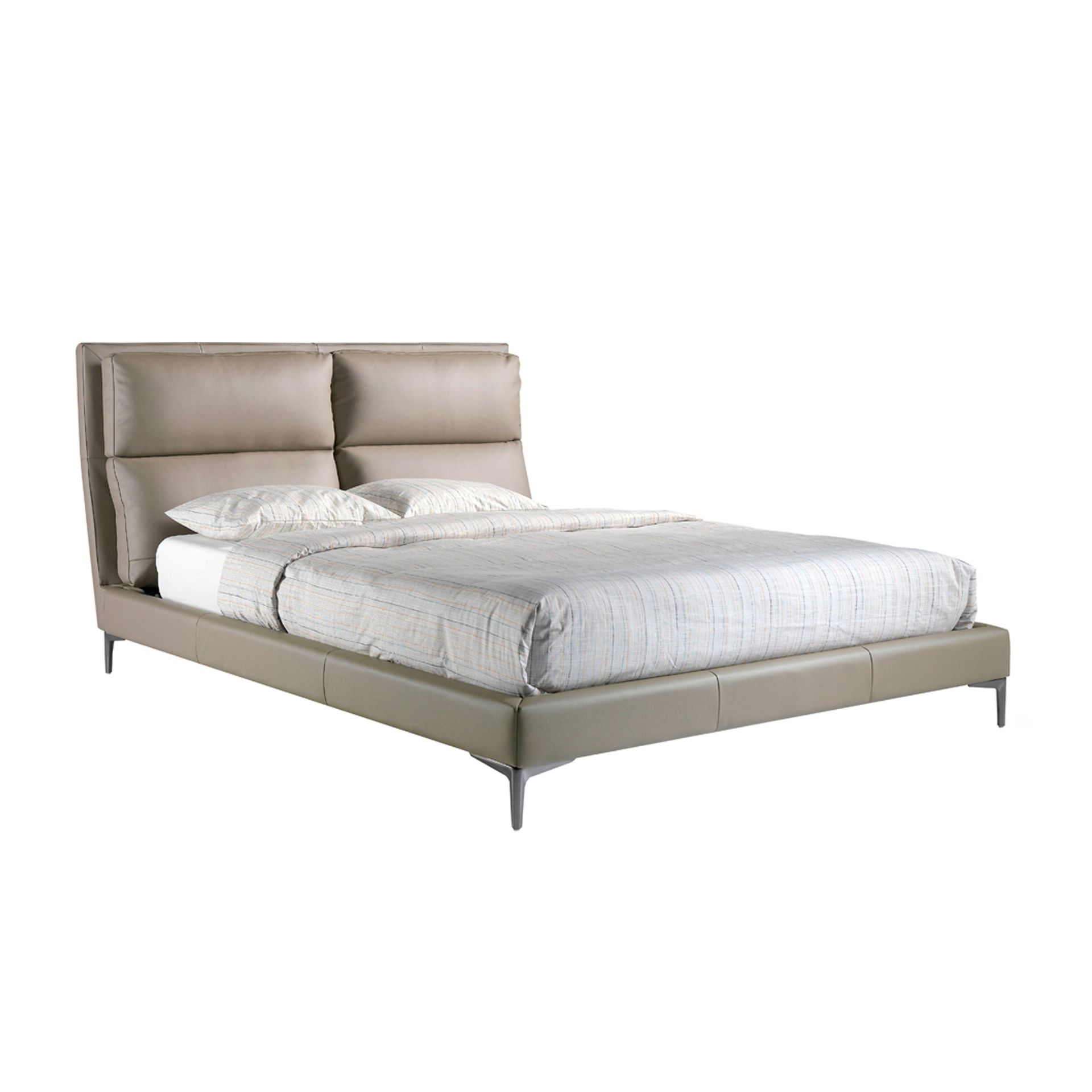 Mink coloured leatherette bed