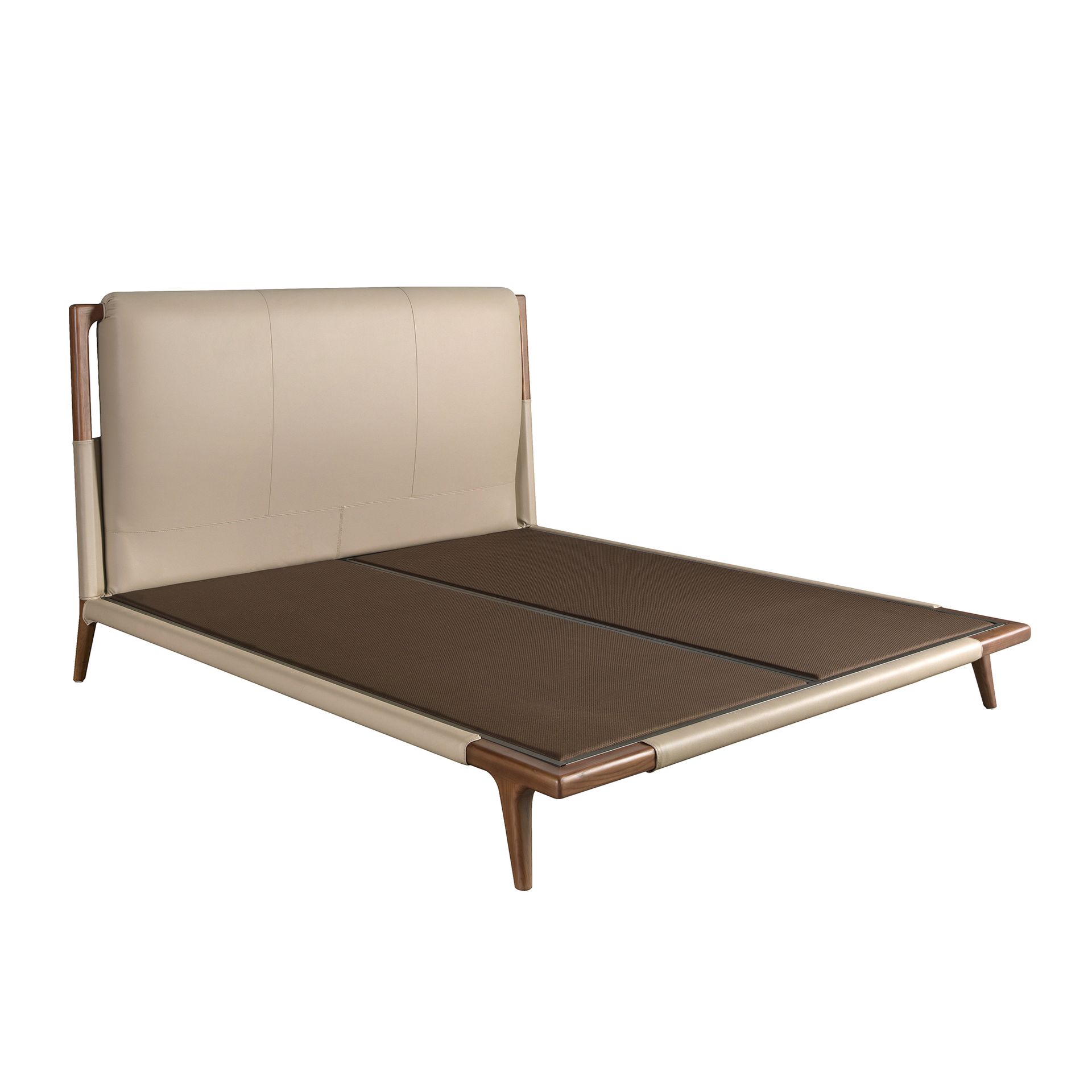 Mink coloured leatherette bed