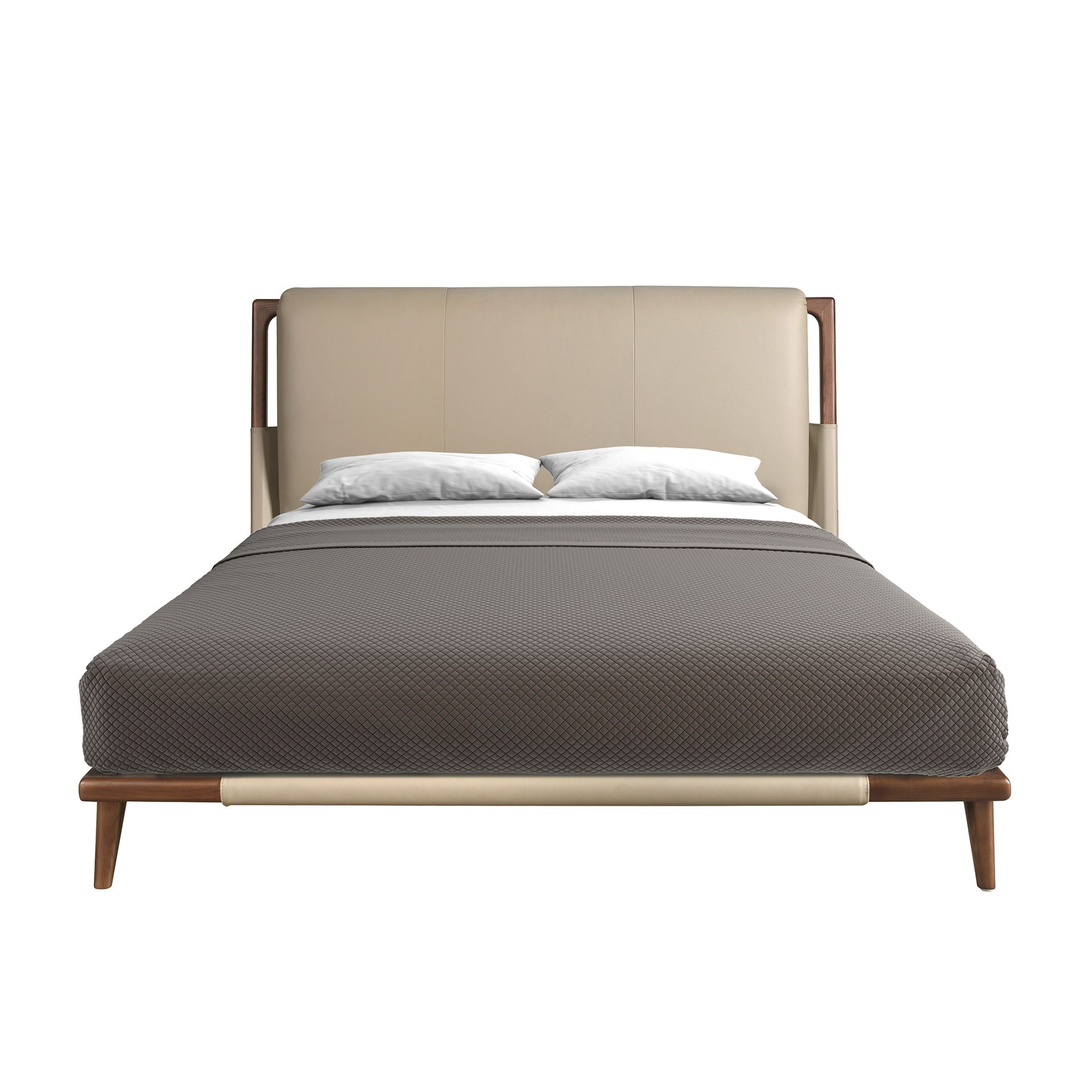 Mink coloured leatherette bed