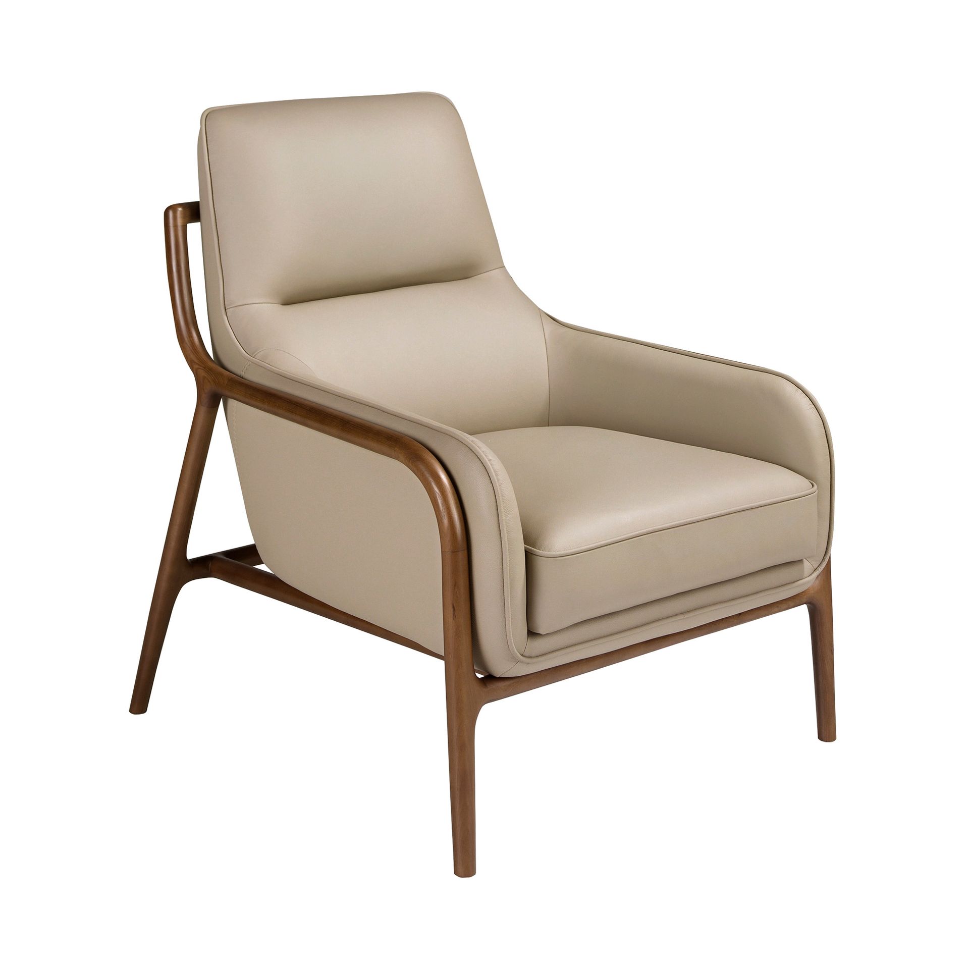 Mink leather armchair