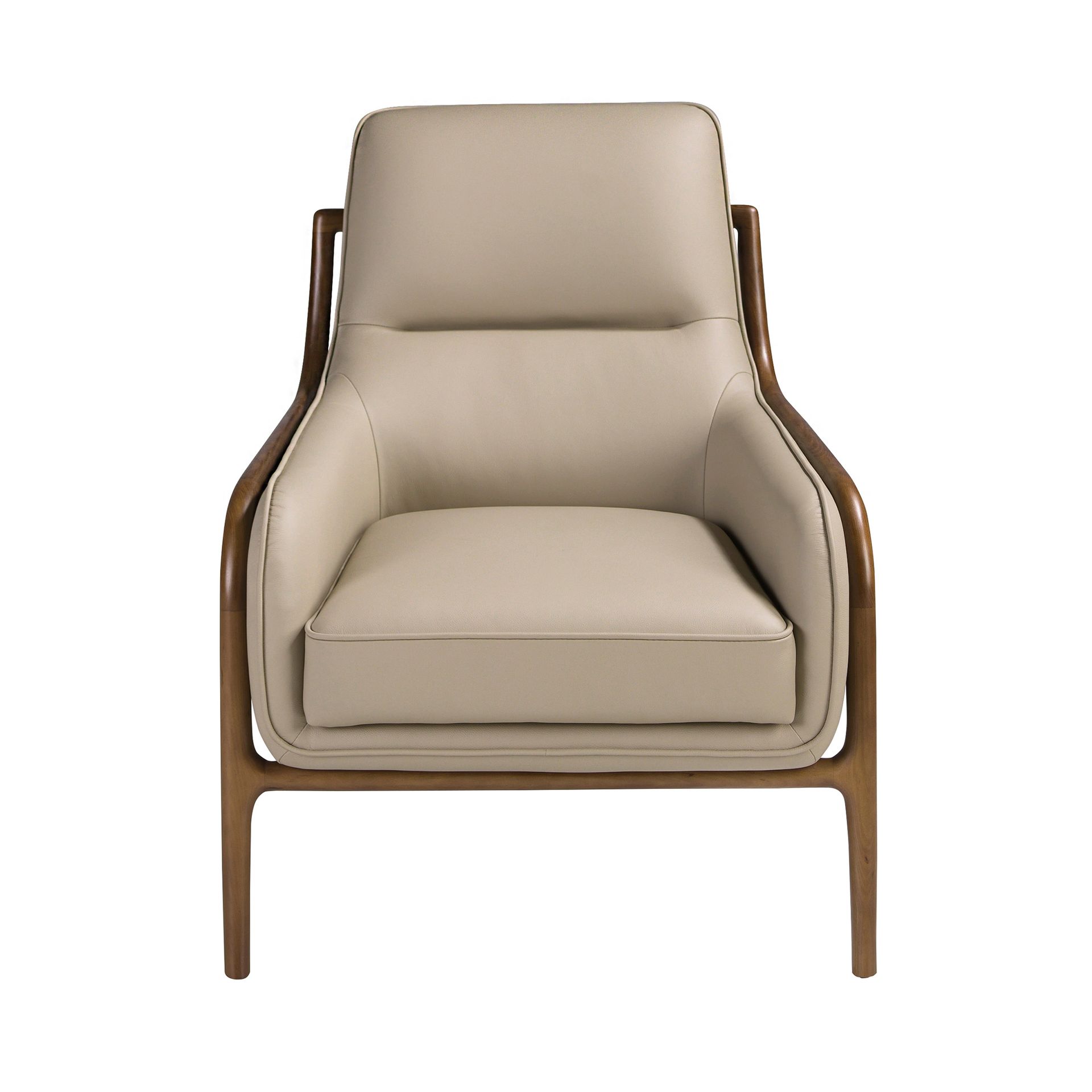 Mink leather armchair