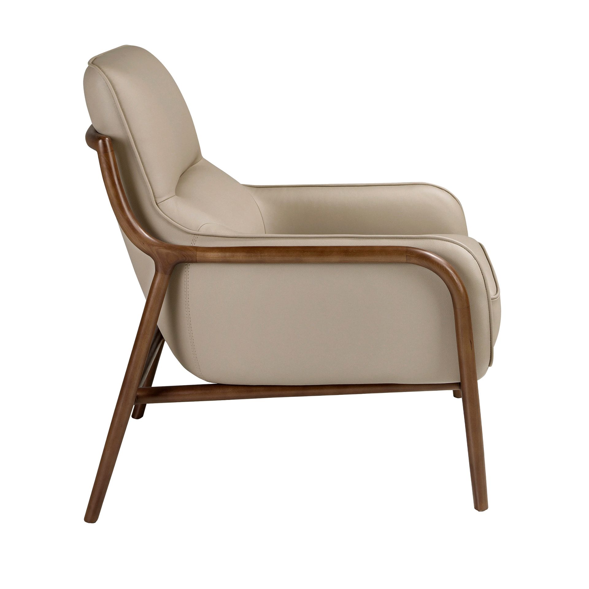 Mink leather armchair
