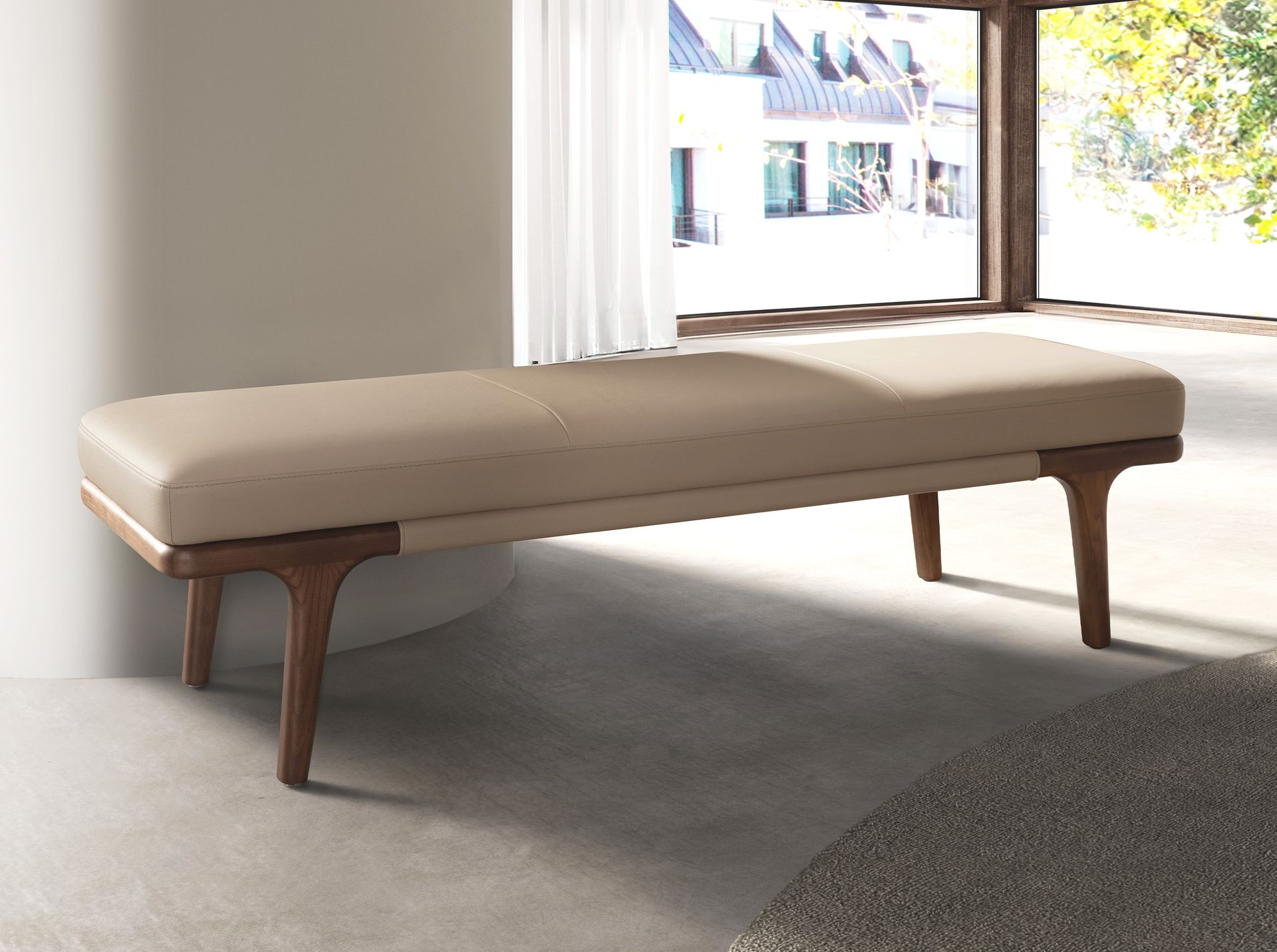 Mink leatherette  bench