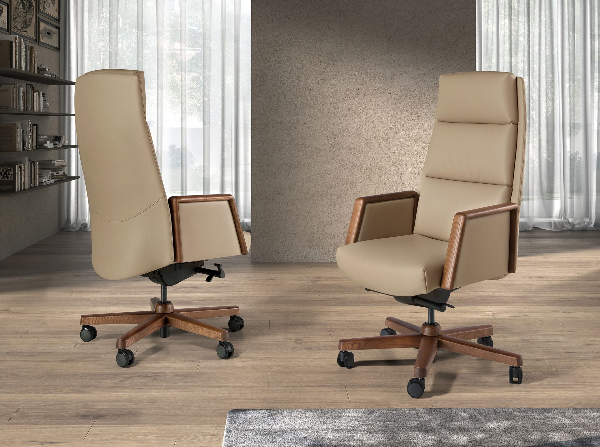 Mink leatherette Swivel Office Chair