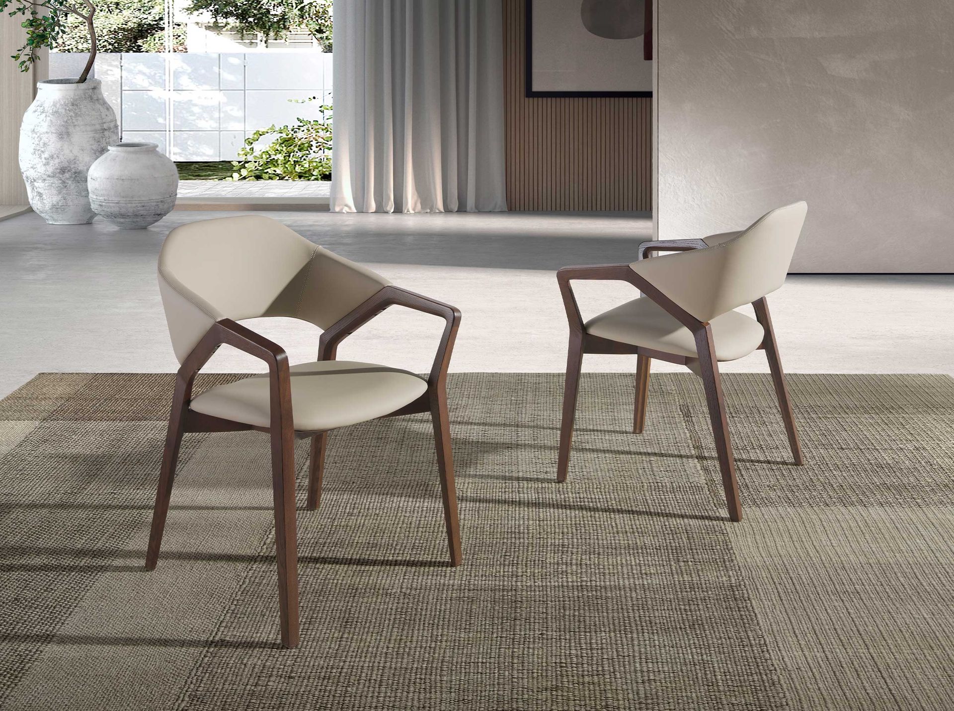 Mink leatherette chair