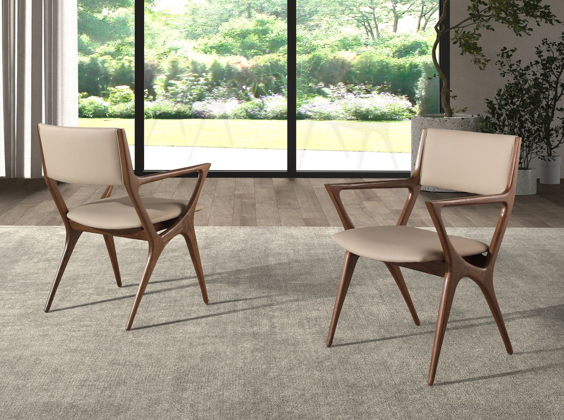 Mink leatherette chair