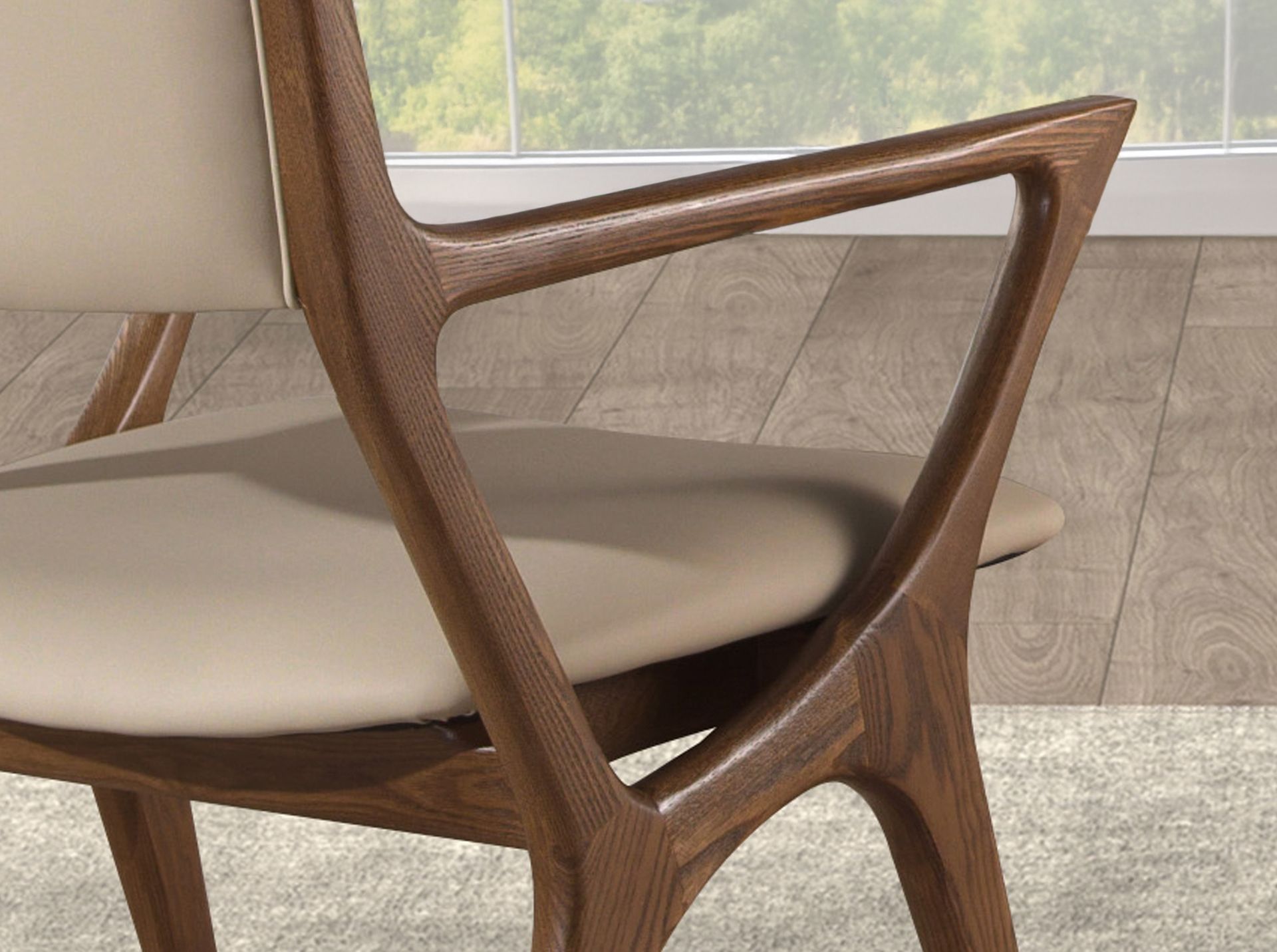 Mink leatherette chair
